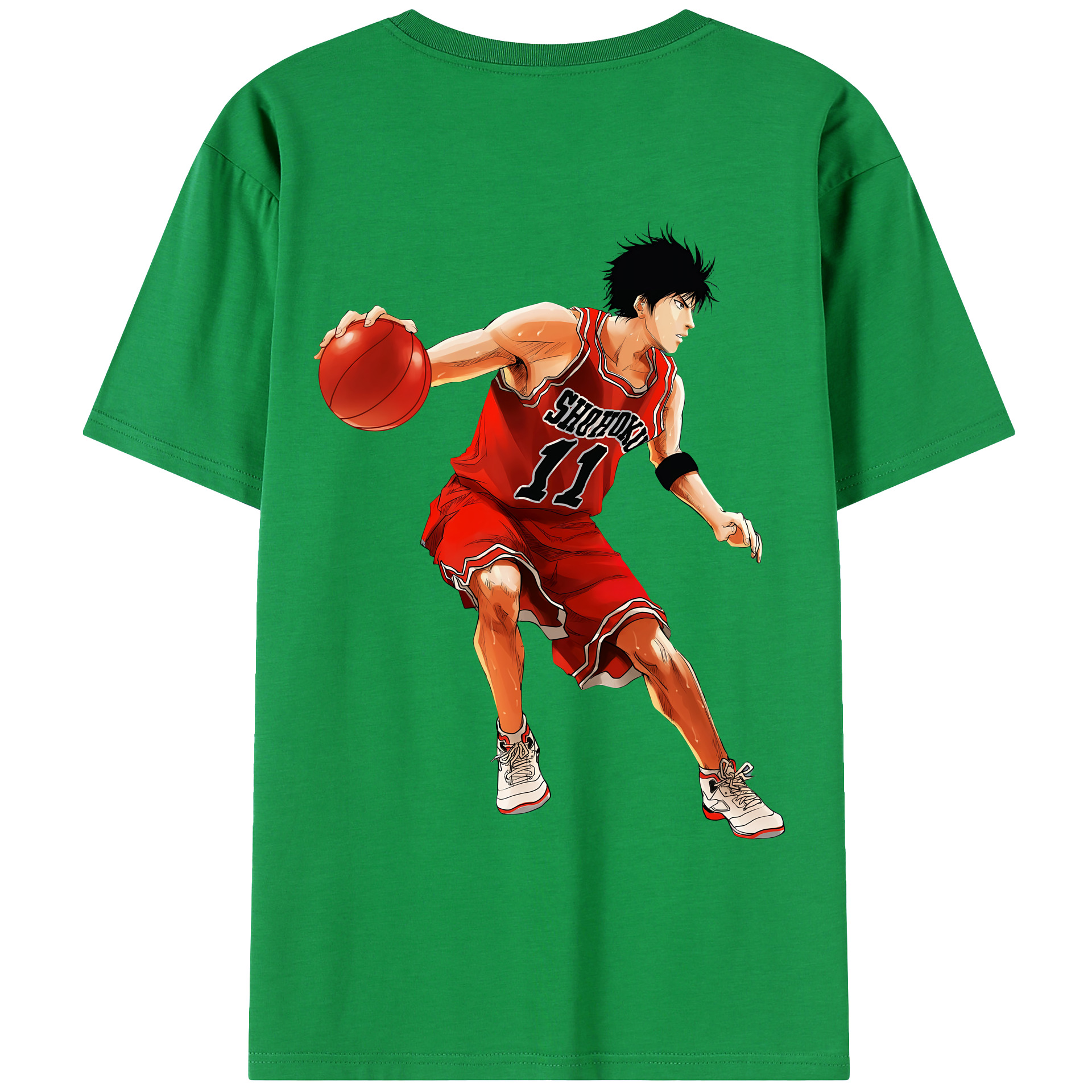 （画像用） SLAM DUNK／スラムダンク 綿100％ メンズ半袖Tシャツ（バックプリント） 通気性