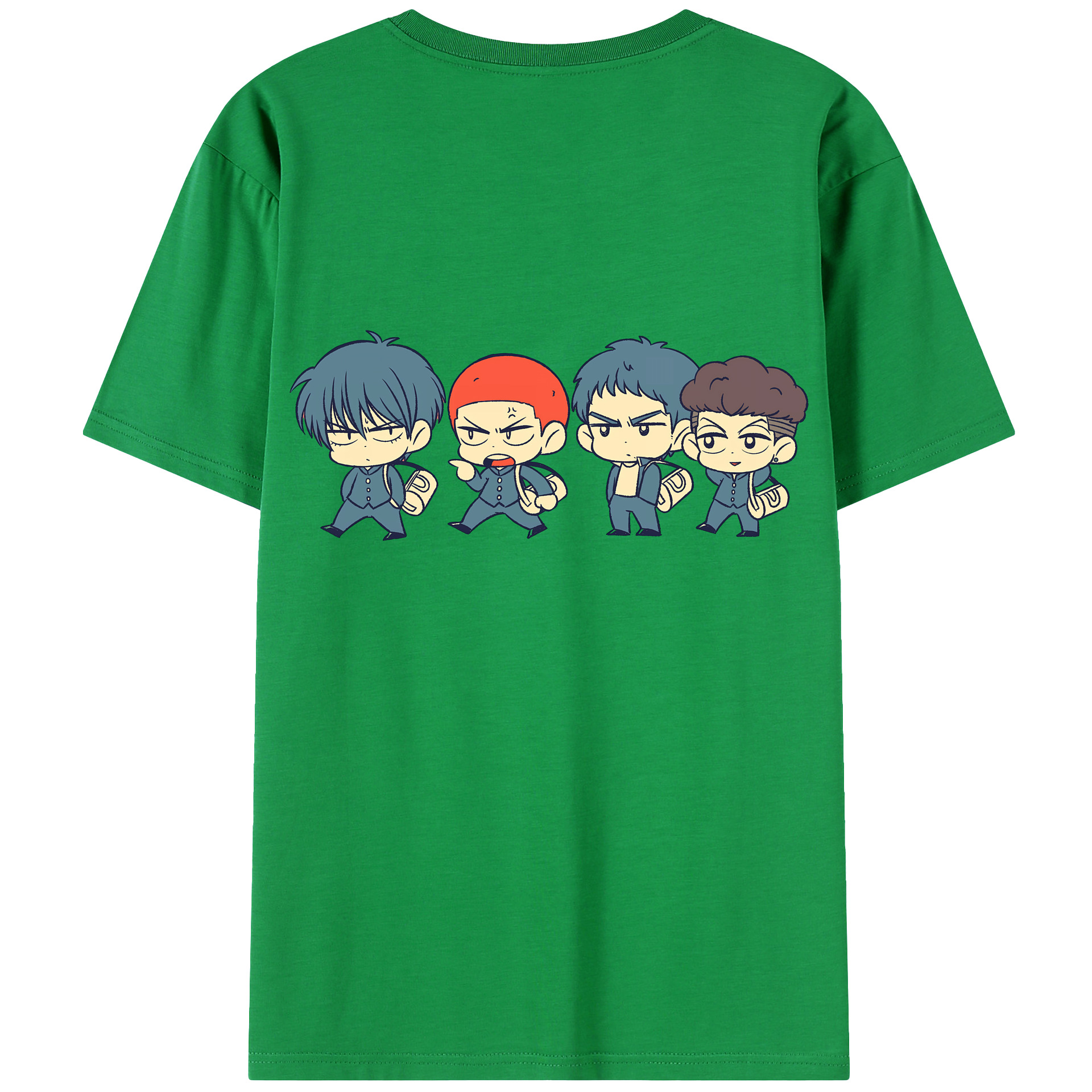 （画像用） SLAM DUNK／スラムダンク 綿100％ メンズ半袖Tシャツ（バックプリント） 通気性