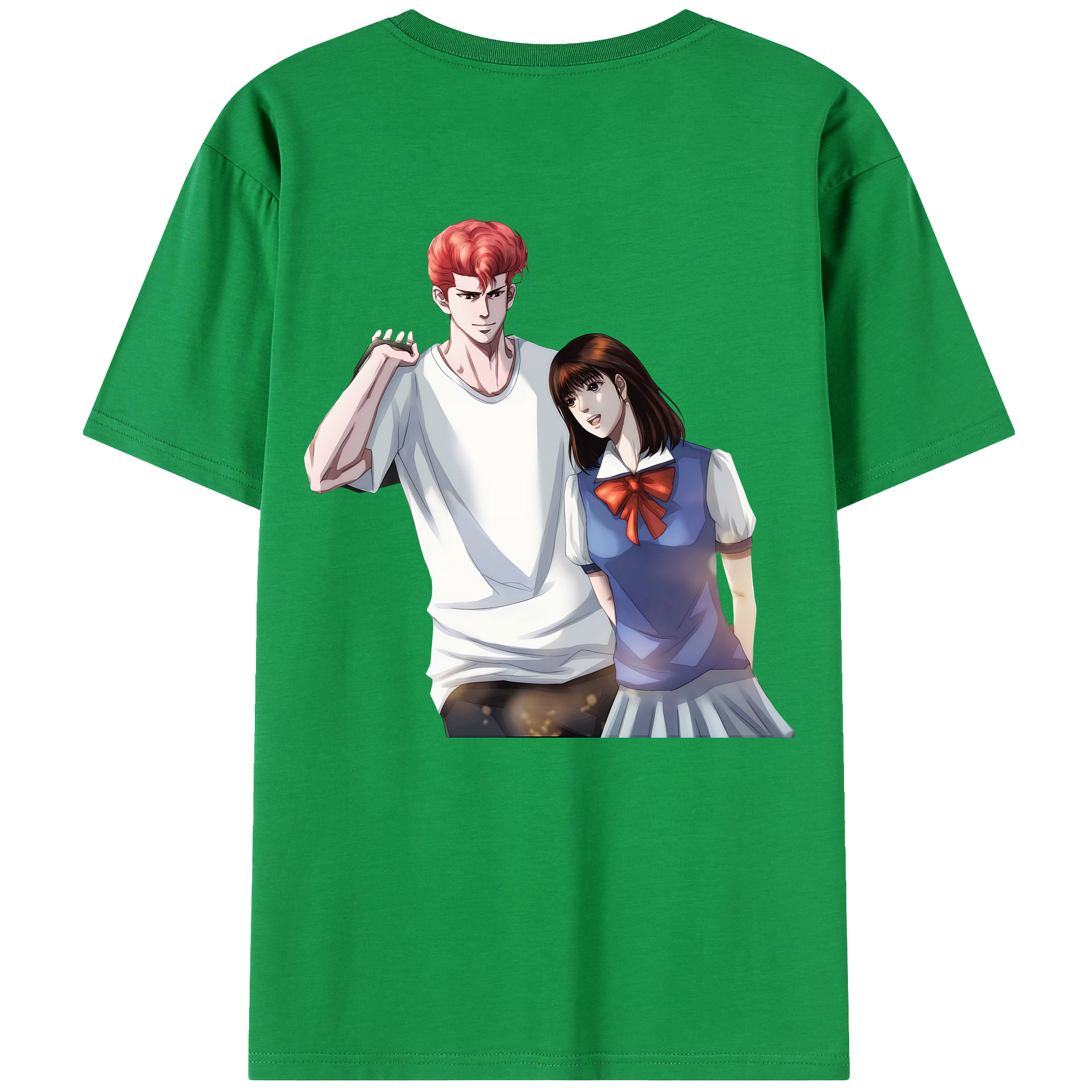 （画像用） SLAM DUNK／スラムダンク 綿100％ メンズ半袖Tシャツ（バックプリント） 通気性