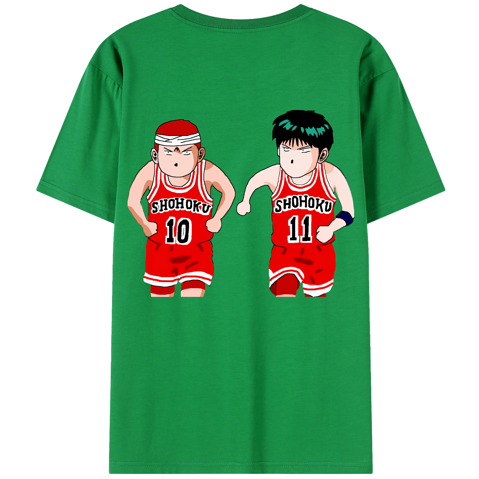 （画像用） SLAM DUNK／スラムダンク 綿100％ メンズ半袖Tシャツ（バックプリント） 通気性