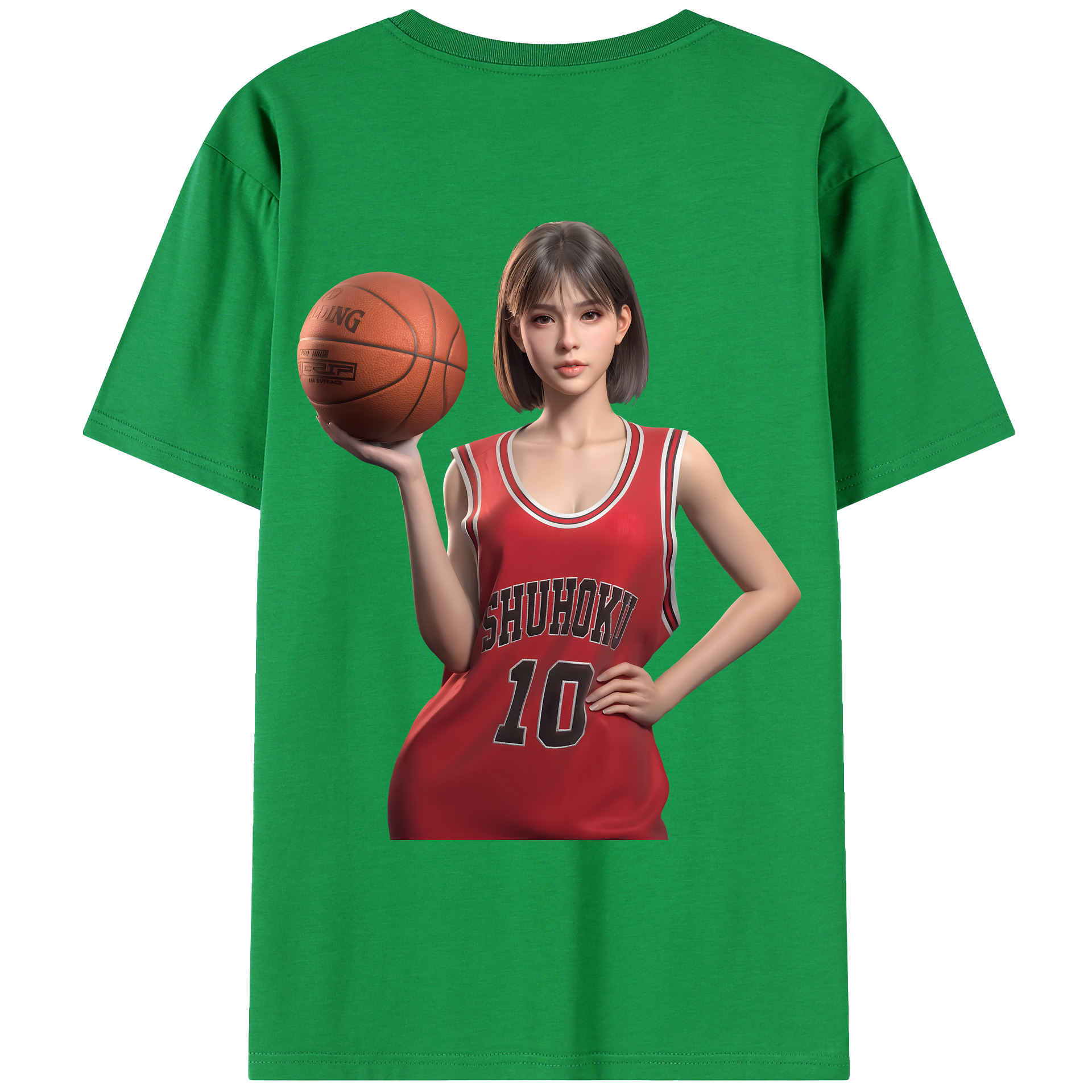 （画像用） SLAM DUNK／スラムダンク 綿100％ メンズ半袖Tシャツ（バックプリント） 通気性