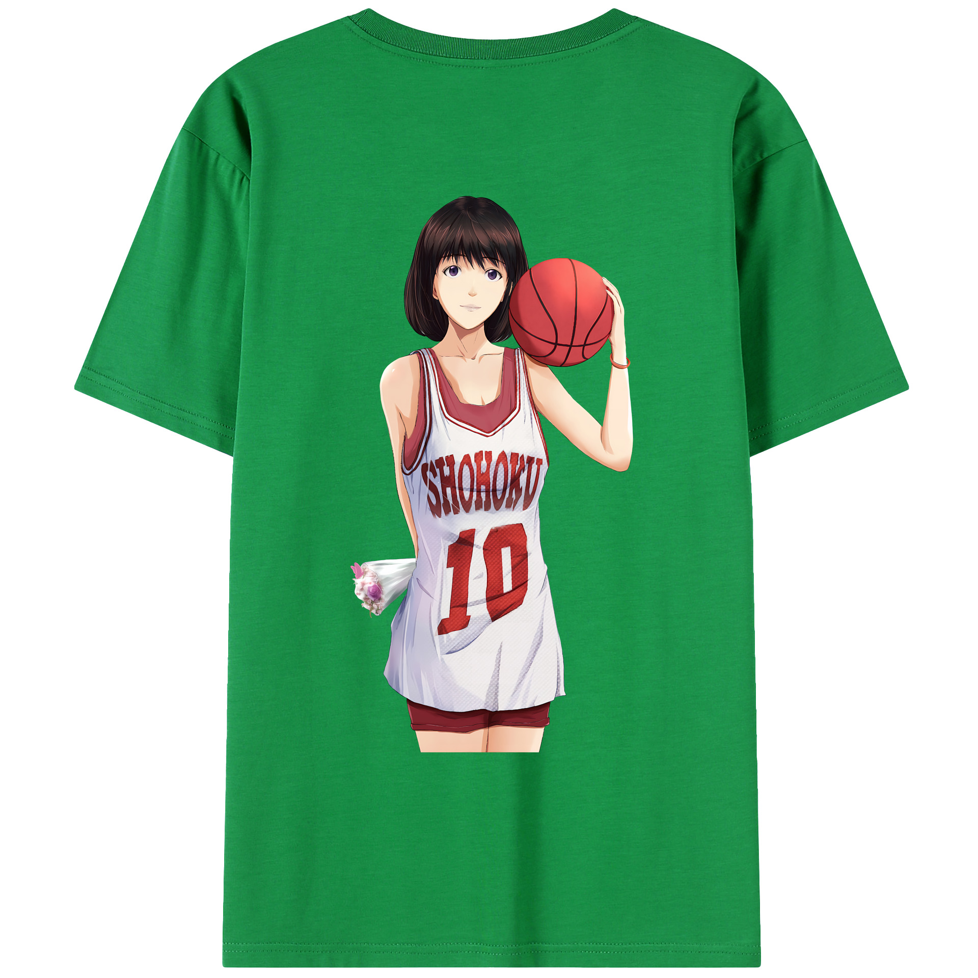 （画像用） SLAM DUNK／スラムダンク 綿100％ メンズ半袖Tシャツ（バックプリント） 通気性