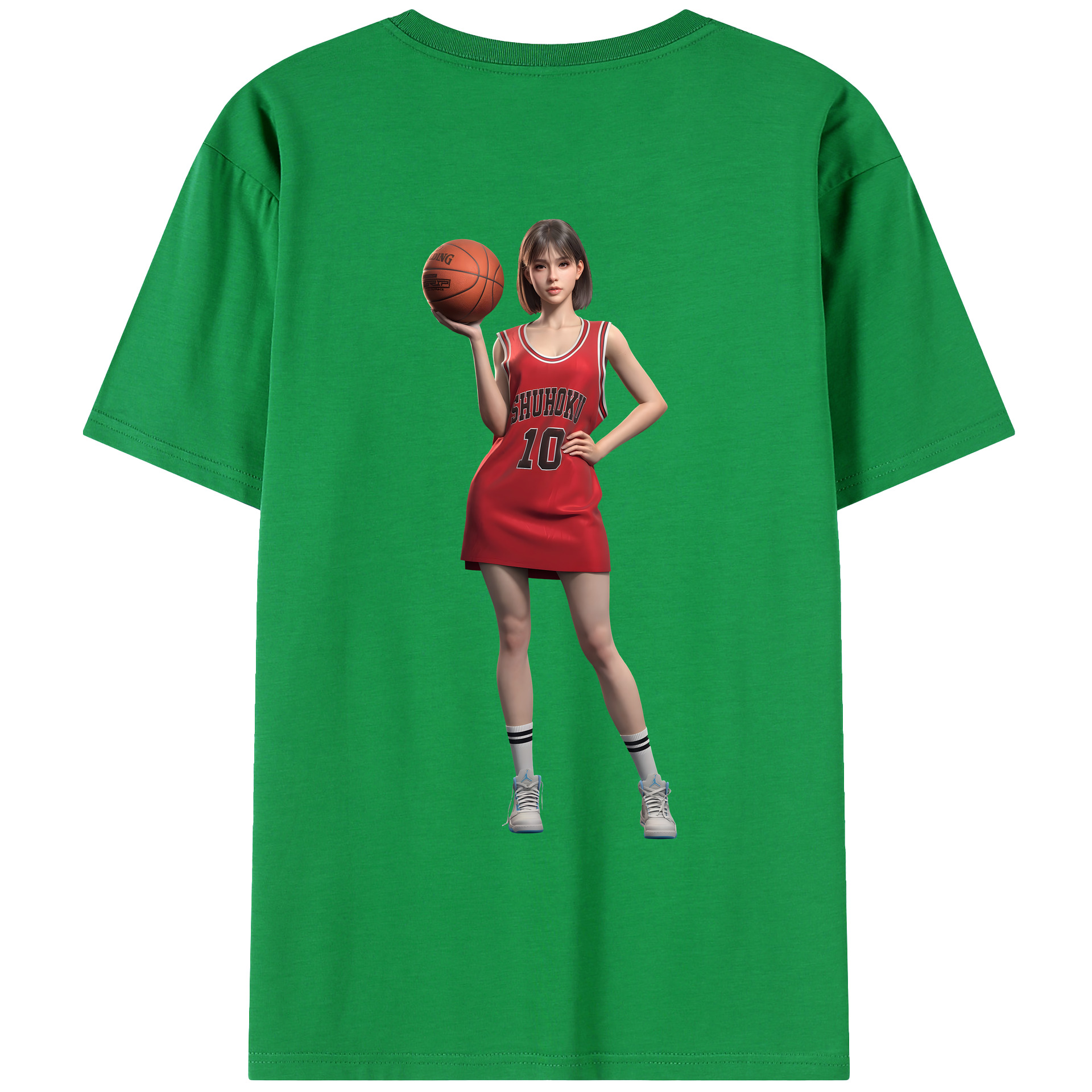 （画像用） SLAM DUNK／スラムダンク 綿100％ メンズ半袖Tシャツ（バックプリント） 通気性