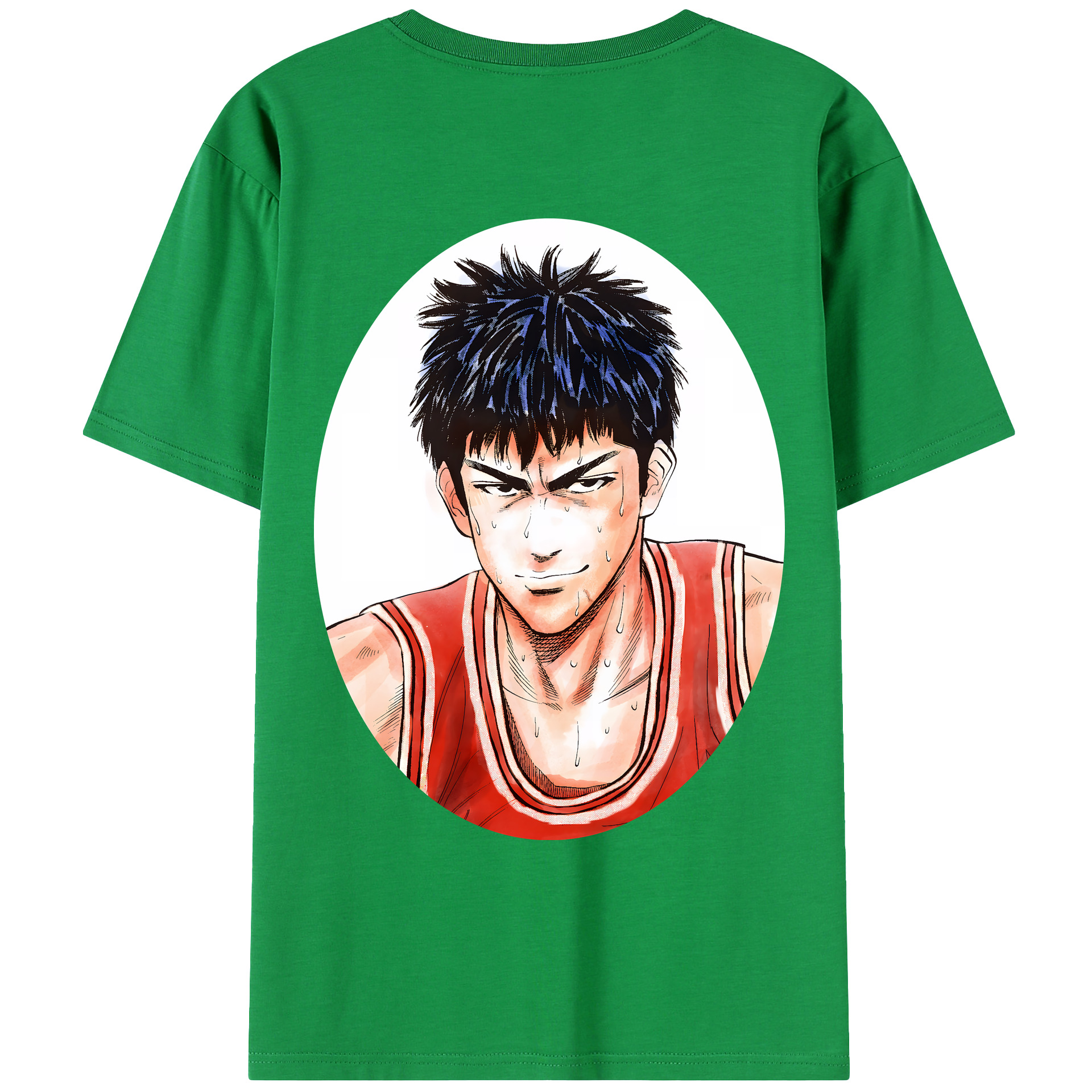 （画像用） SLAM DUNK／スラムダンク 綿100％ メンズ半袖Tシャツ（バックプリント） 通気性