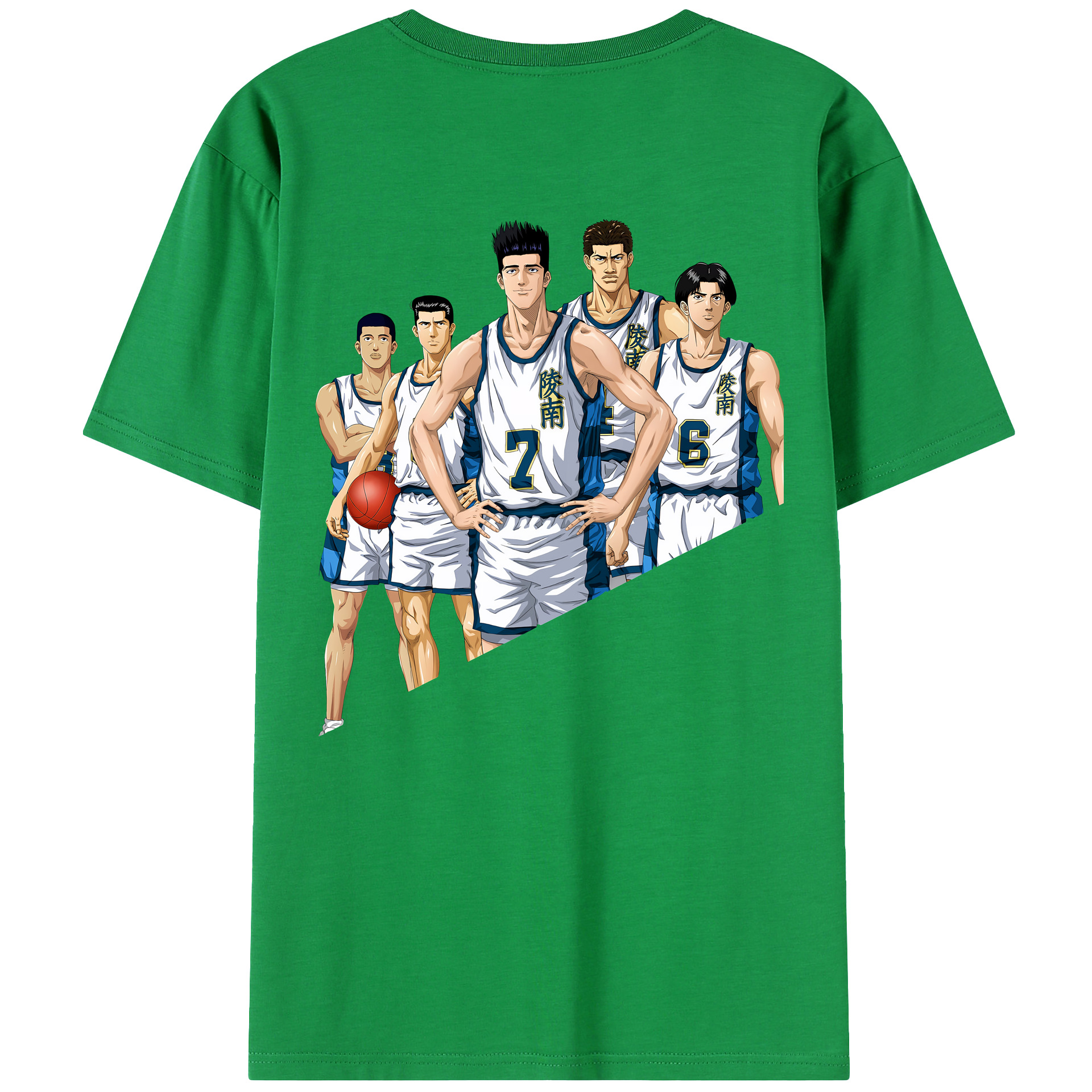 （画像用） SLAM DUNK／スラムダンク 綿100％ メンズ半袖Tシャツ（バックプリント） 通気性