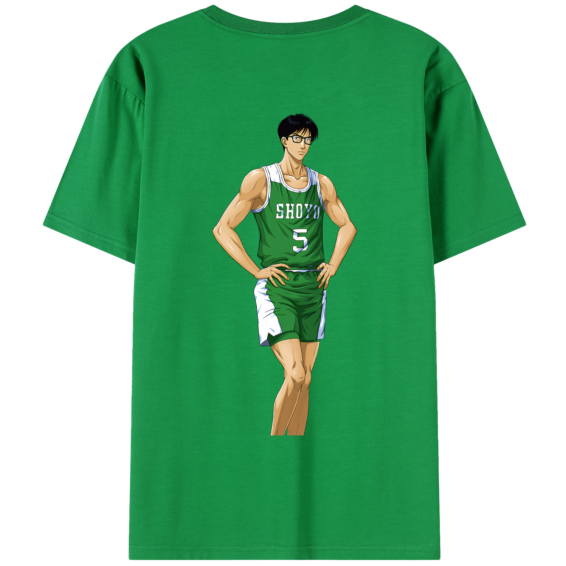 （画像用） SLAM DUNK／スラムダンク 綿100％ メンズ半袖Tシャツ（バックプリント） 通気性