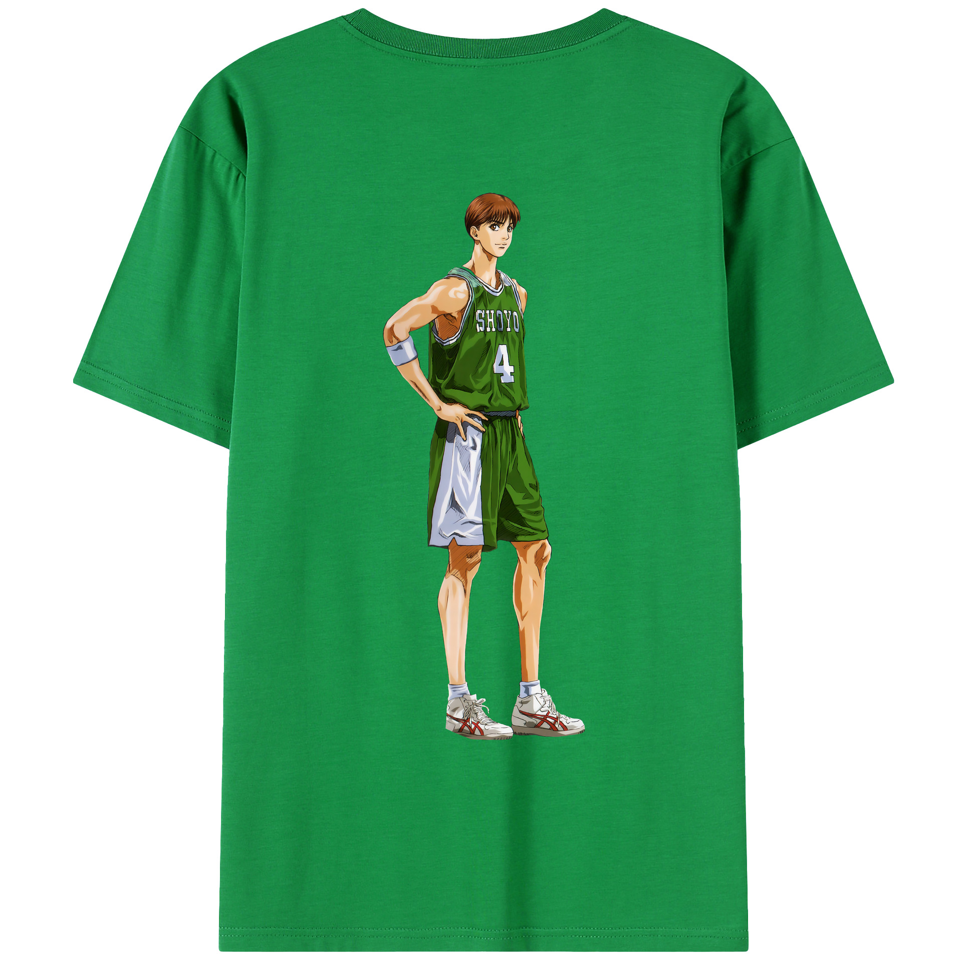（画像用） SLAM DUNK／スラムダンク 綿100％ メンズ半袖Tシャツ（バックプリント） 通気性
