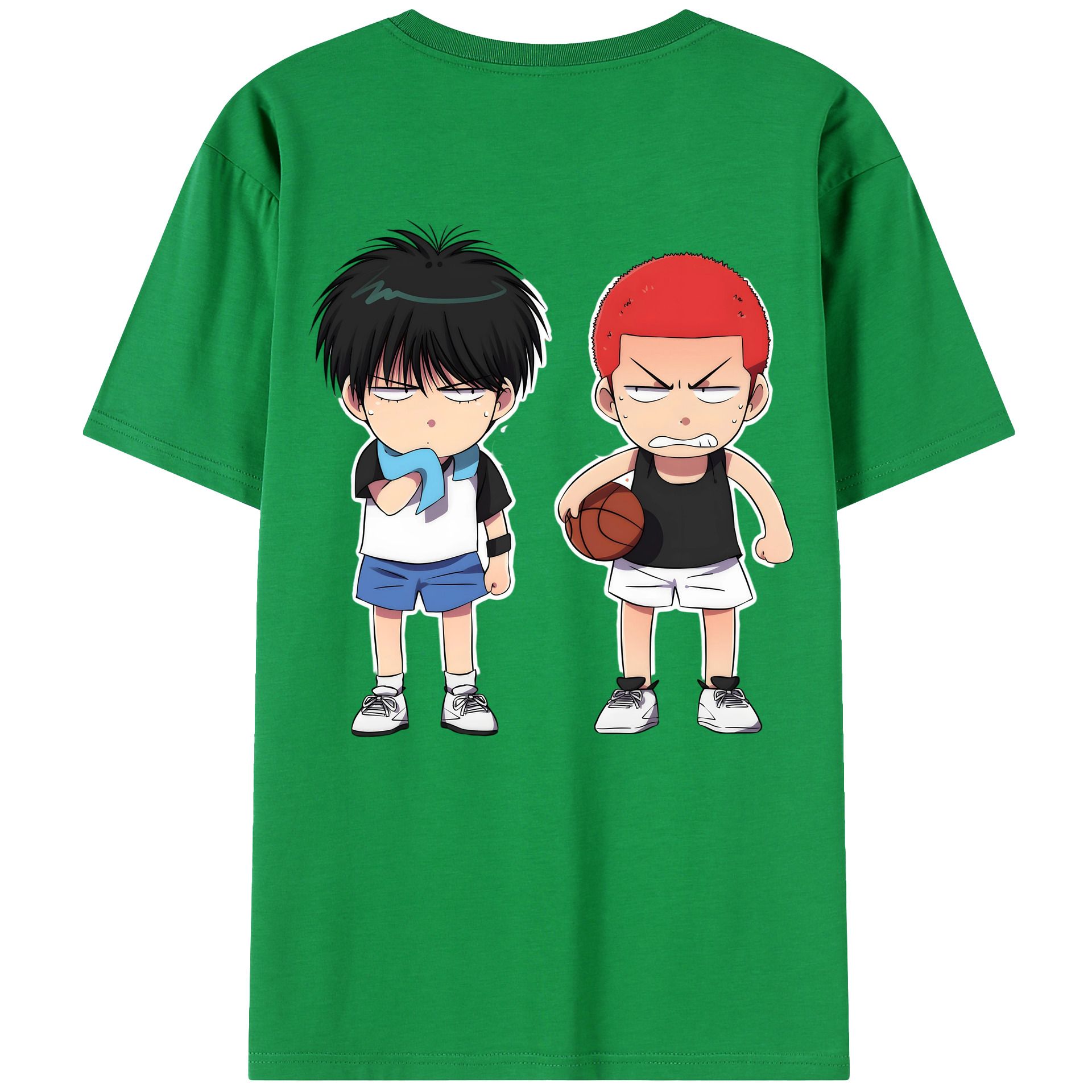 （画像用） SLAM DUNK／スラムダンク 綿100％ メンズ半袖Tシャツ（バックプリント） 通気性