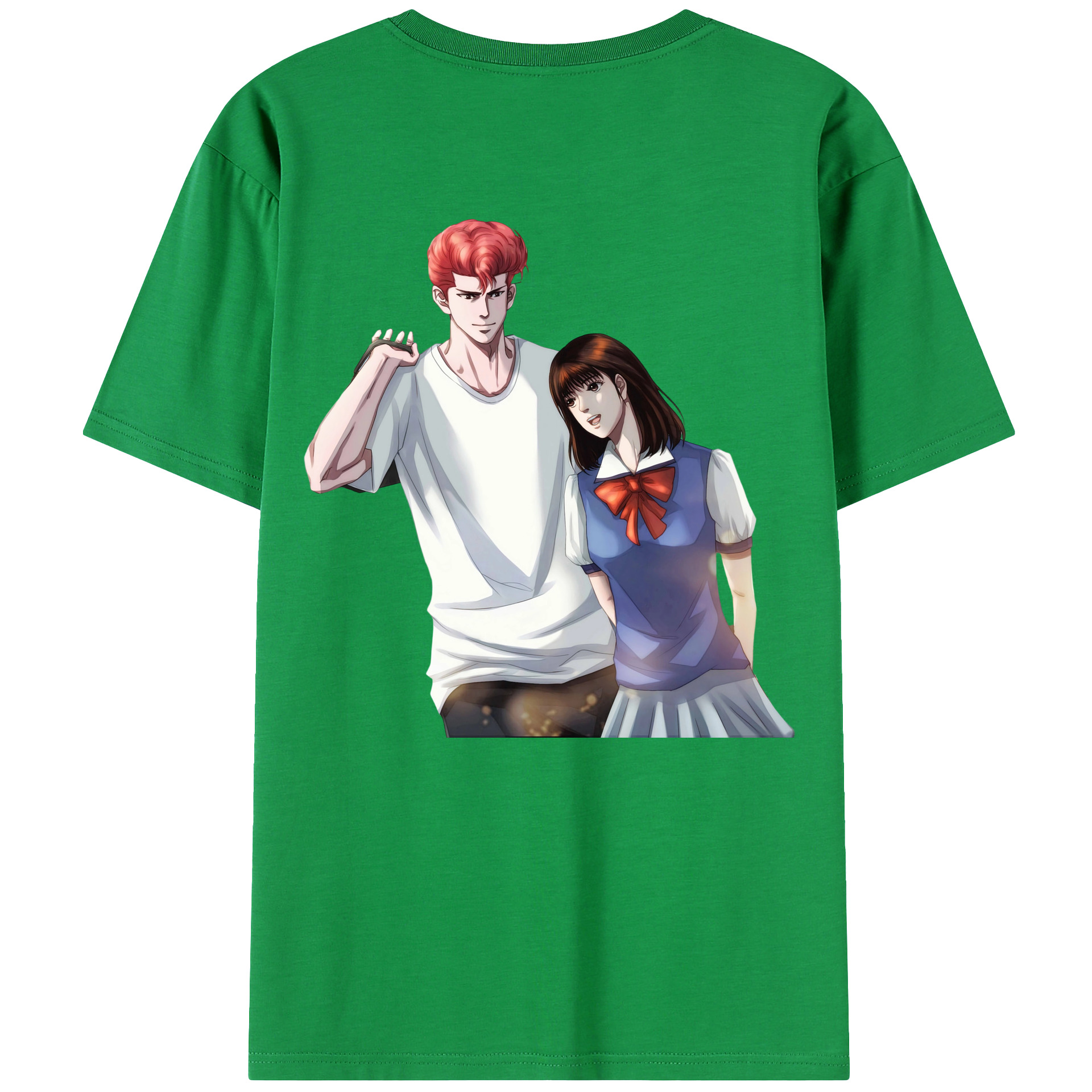 （画像用） SLAM DUNK／スラムダンク 綿100％ メンズ半袖Tシャツ（バックプリント） 通気性