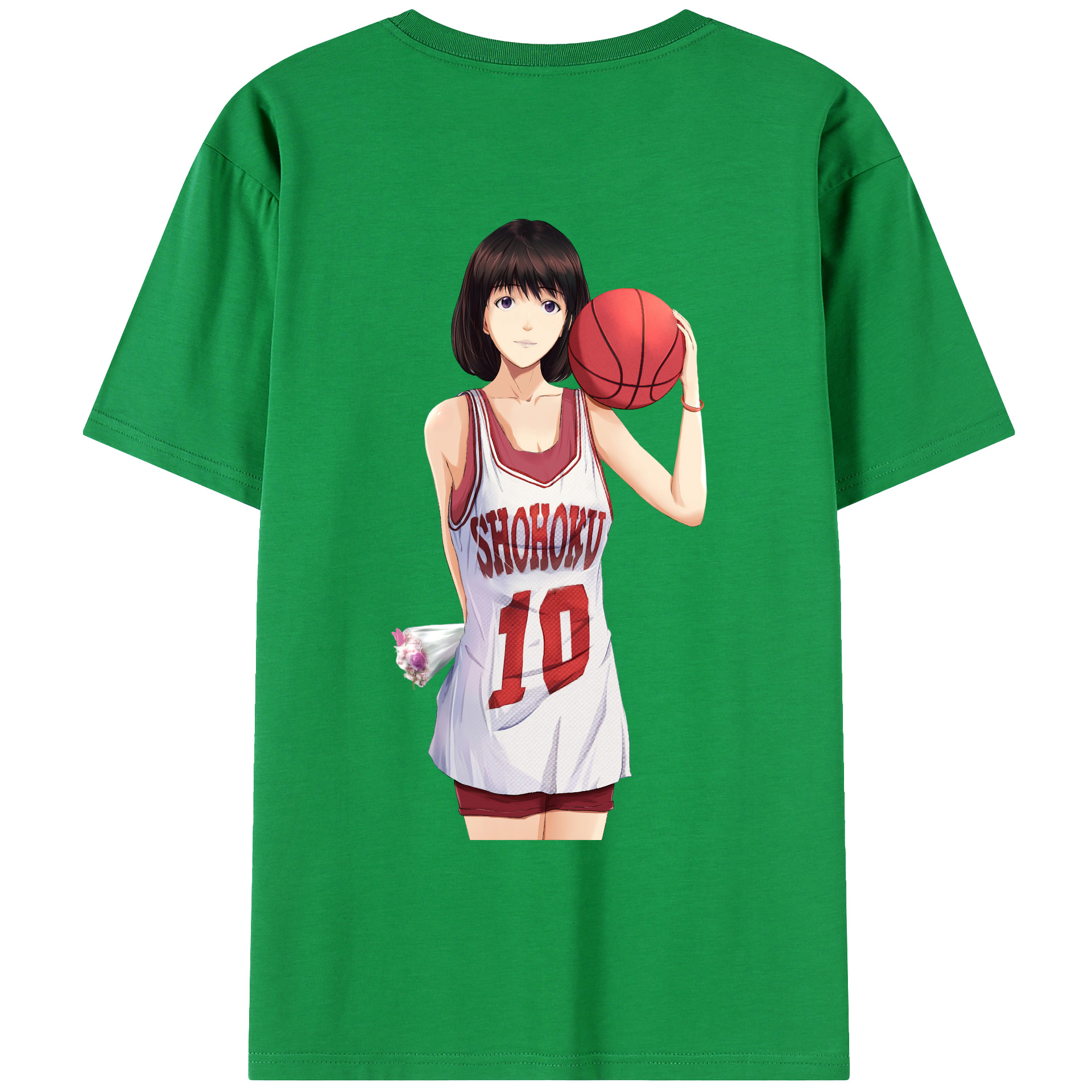 （画像用） SLAM DUNK／スラムダンク 綿100％ メンズ半袖Tシャツ（バックプリント） 通気性