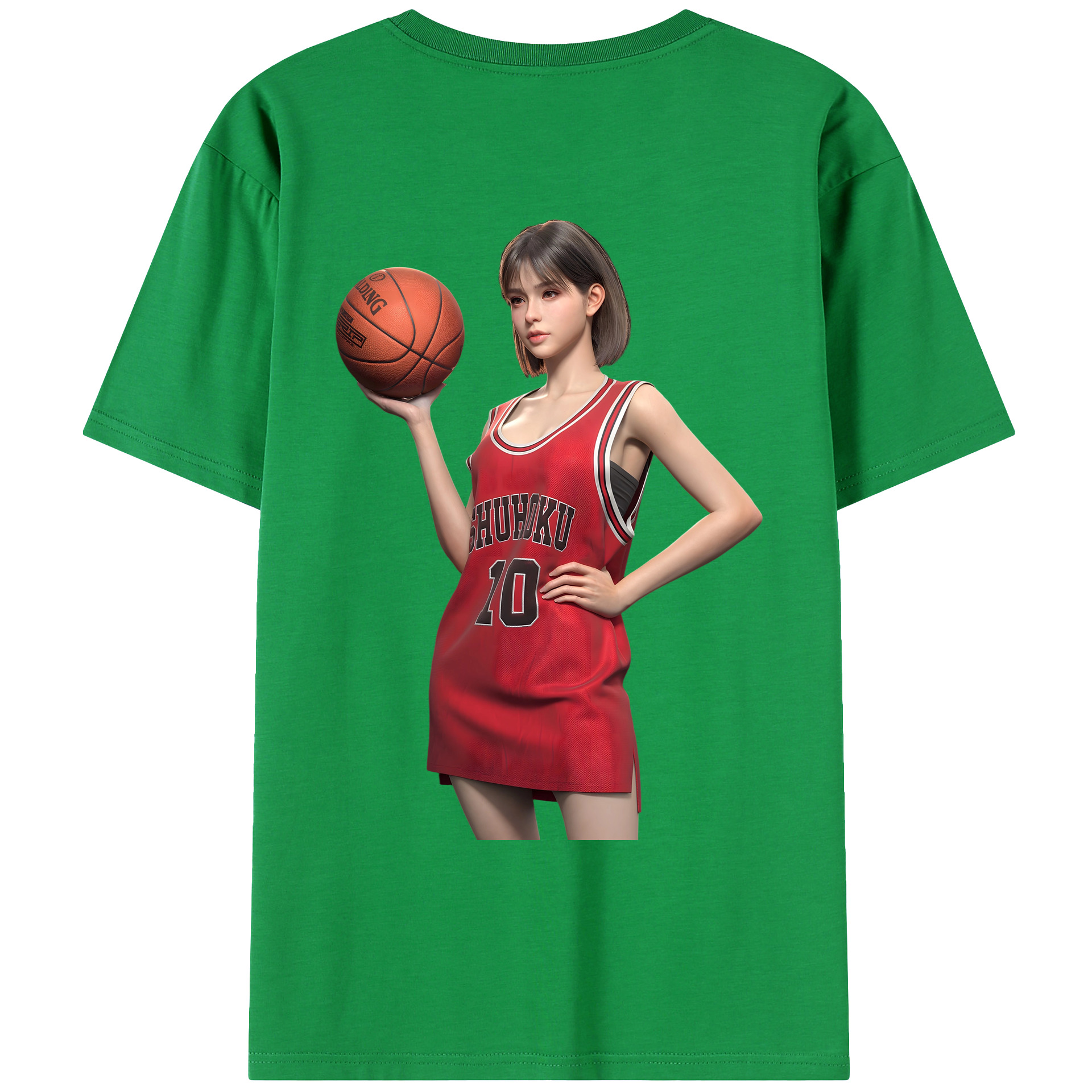（画像用） SLAM DUNK／スラムダンク 綿100％ メンズ半袖Tシャツ（バックプリント） 通気性