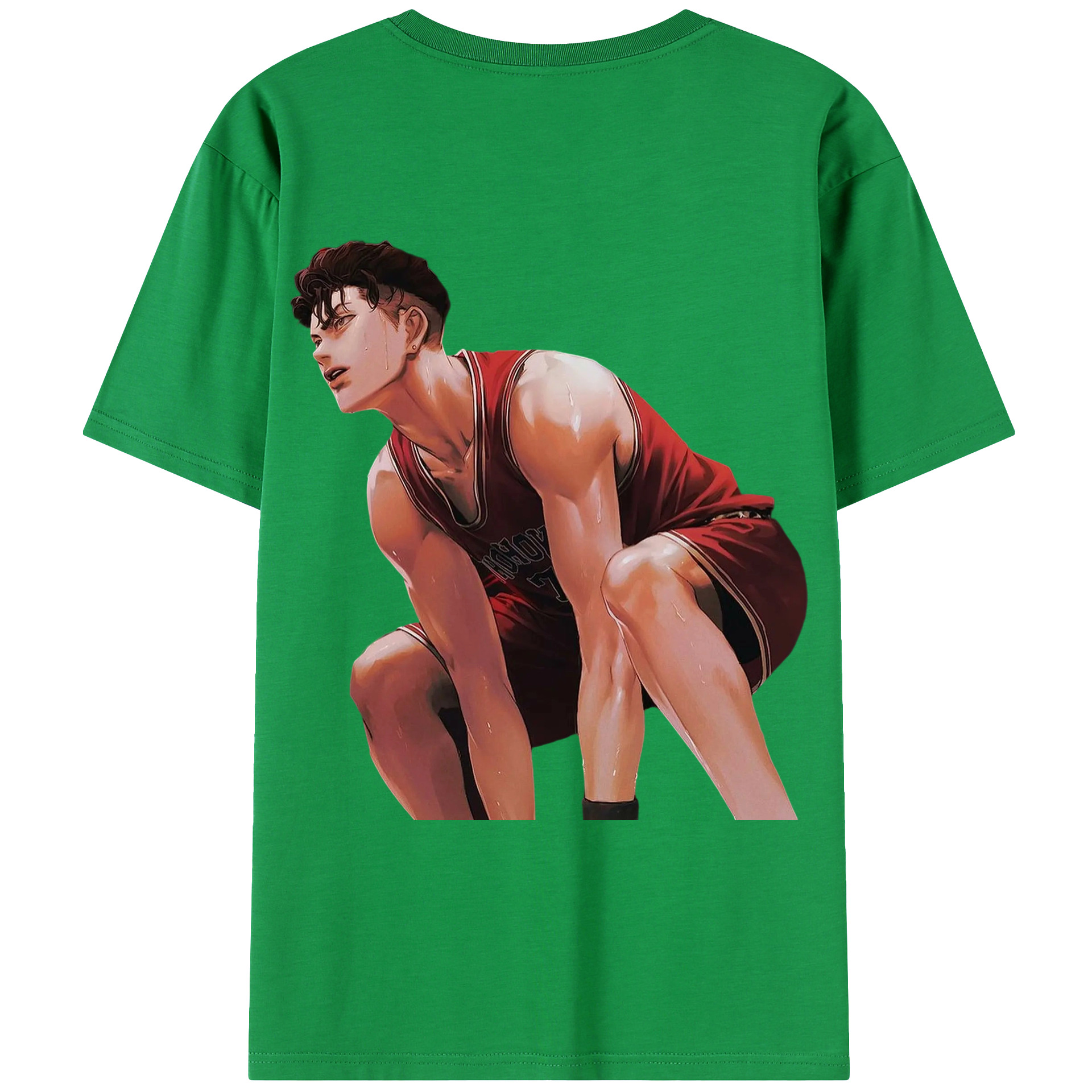 （画像用） SLAM DUNK／スラムダンク 綿100％ メンズ半袖Tシャツ（バックプリント） 通気性