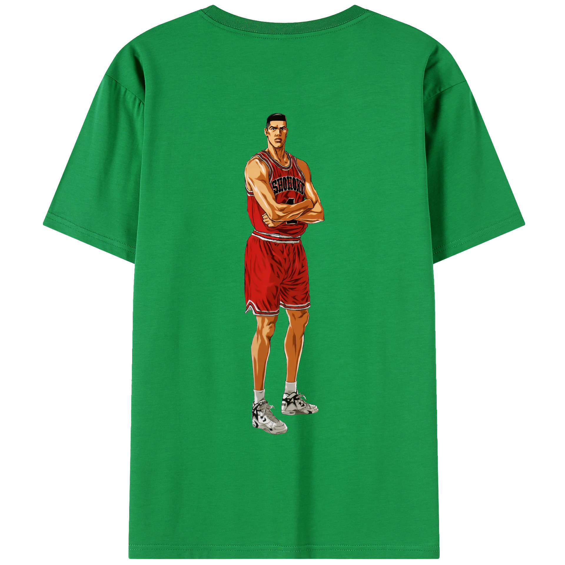 （画像用） SLAM DUNK／スラムダンク 綿100％ メンズ半袖Tシャツ（バックプリント） 通気性
