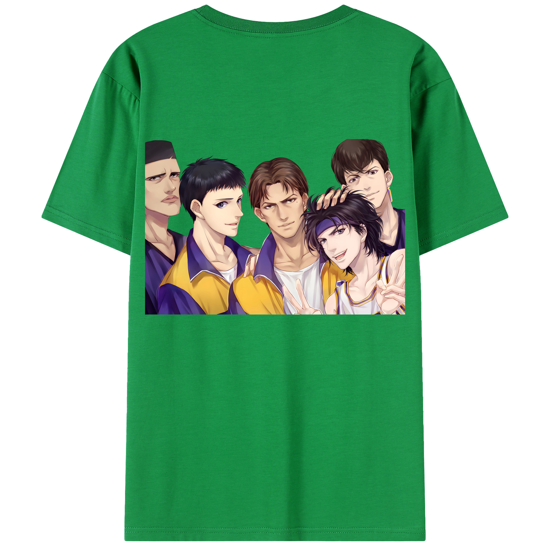 （画像用） SLAM DUNK／スラムダンク 綿100％ メンズ半袖Tシャツ（バックプリント） 通気性