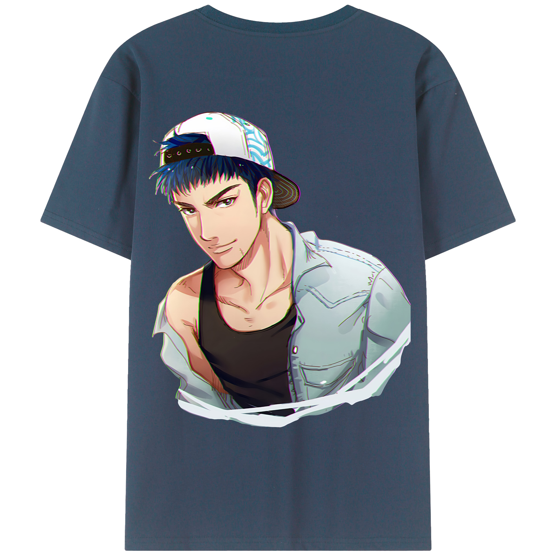 （画像用） SLAM DUNK／スラムダンク 綿100％ メンズ半袖Tシャツ（バックプリント） 通気性