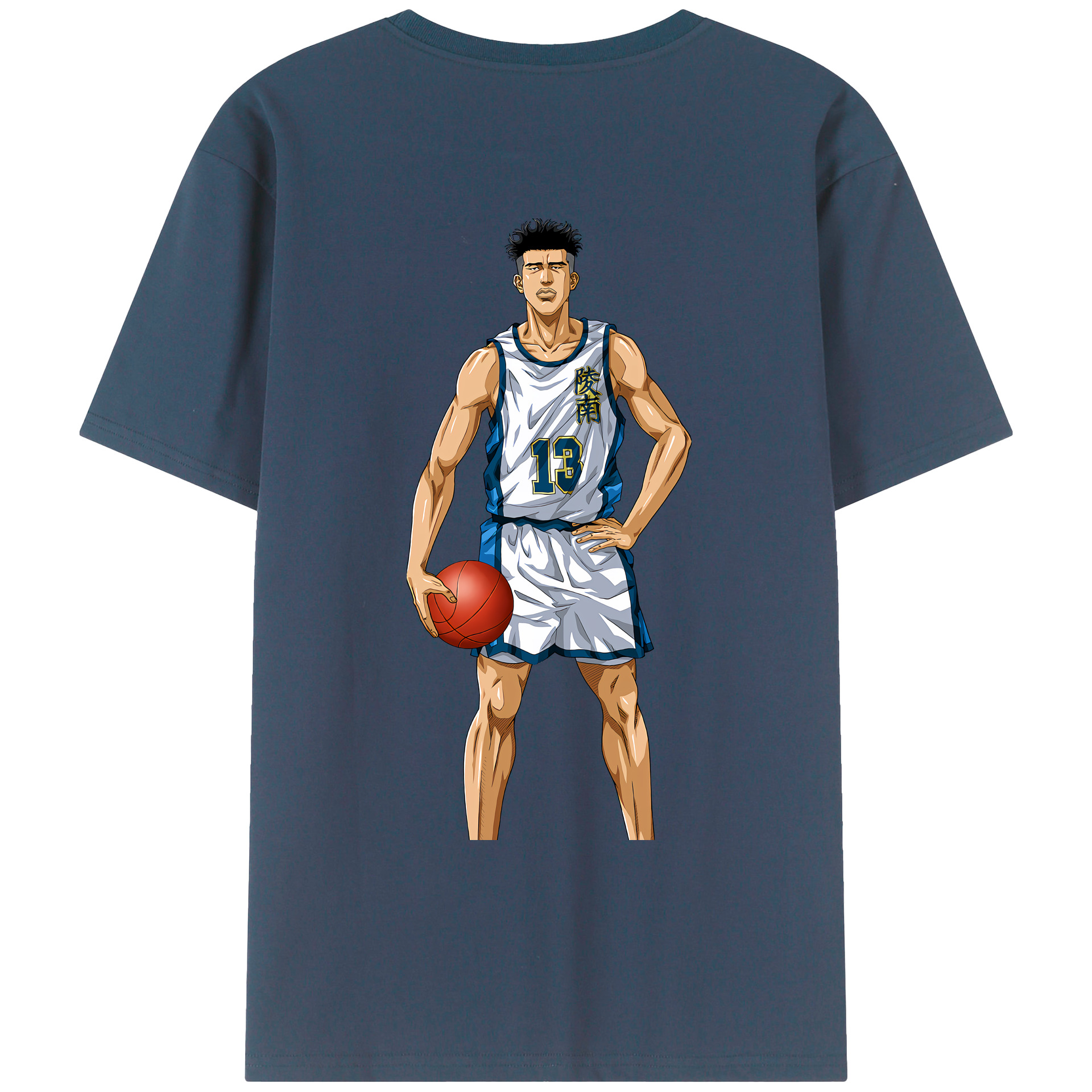 （画像用） SLAM DUNK／スラムダンク 綿100％ メンズ半袖Tシャツ（バックプリント） 通気性