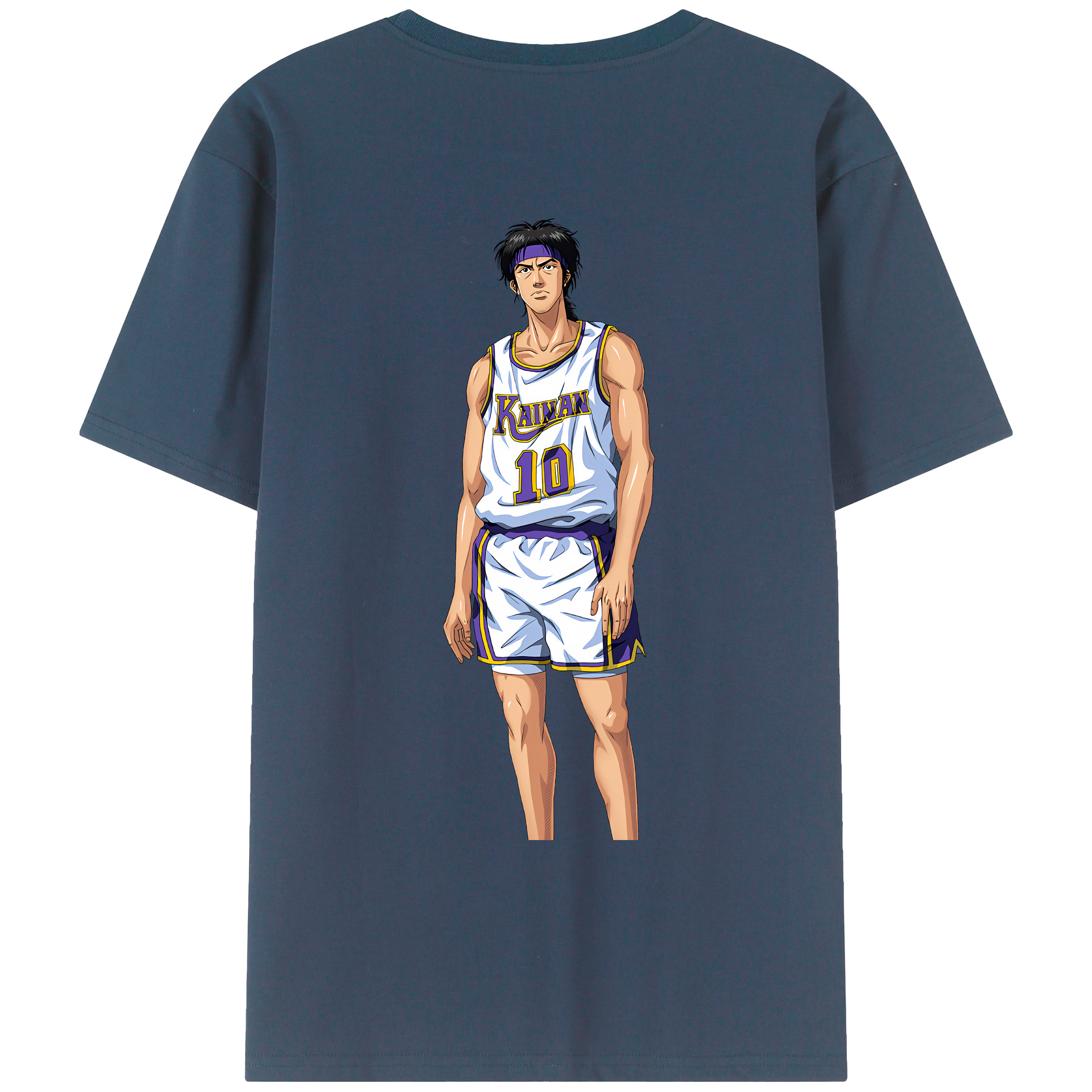 （画像用） SLAM DUNK／スラムダンク 綿100％ メンズ半袖Tシャツ（バックプリント） 通気性