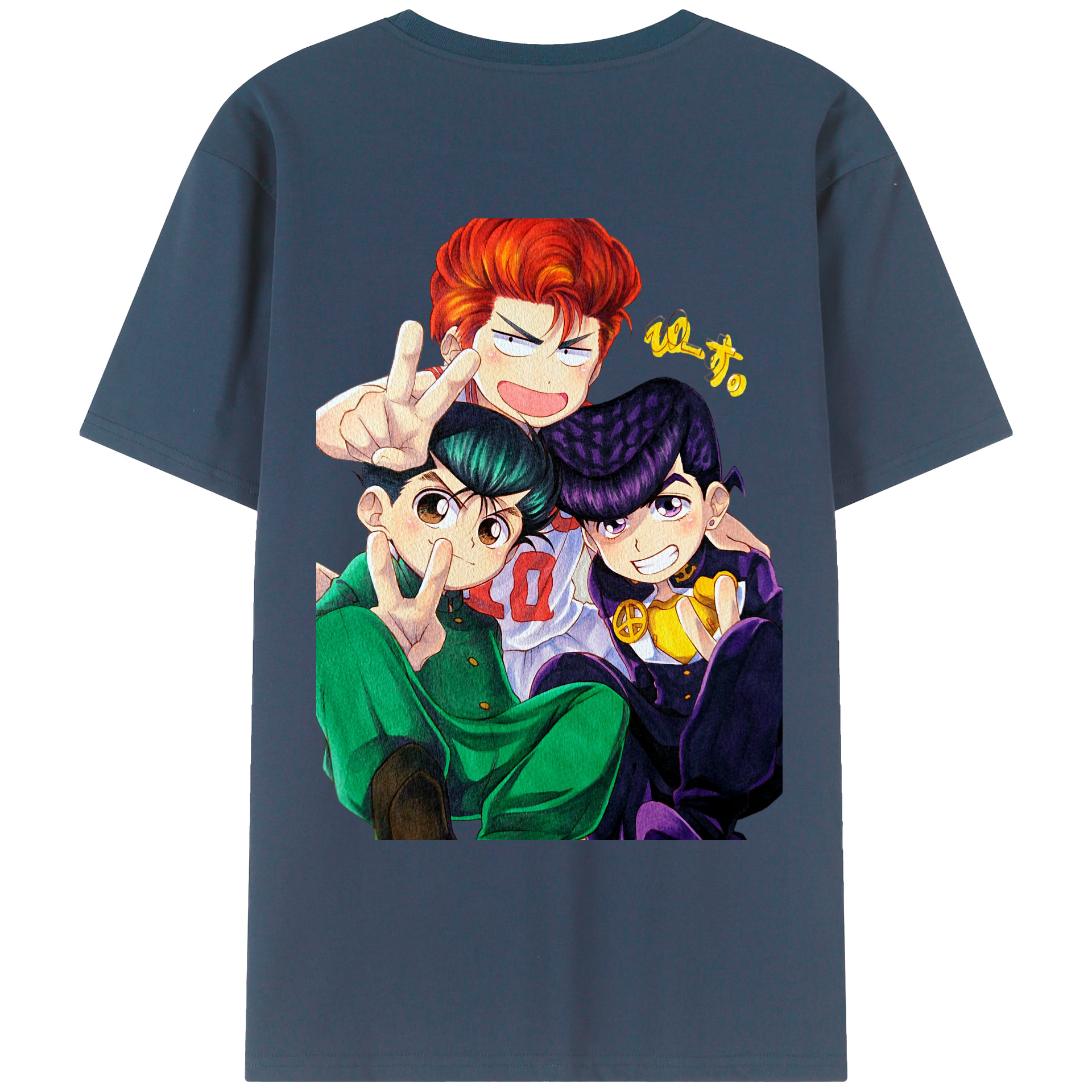 （画像用） SLAM DUNK／スラムダンク 綿100％ メンズ半袖Tシャツ（バックプリント） 通気性