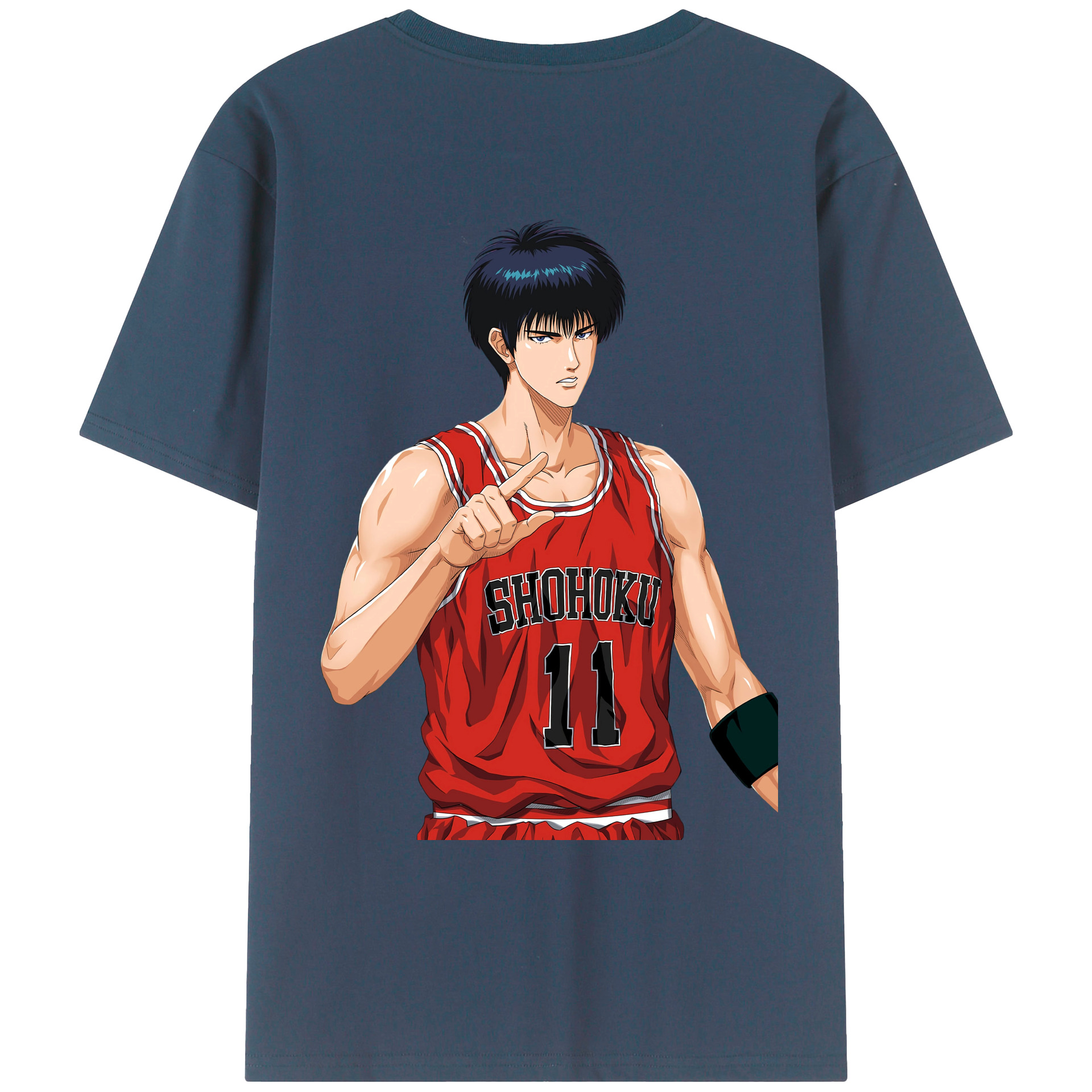 （画像用） SLAM DUNK／スラムダンク 綿100％ メンズ半袖Tシャツ（バックプリント） 通気性