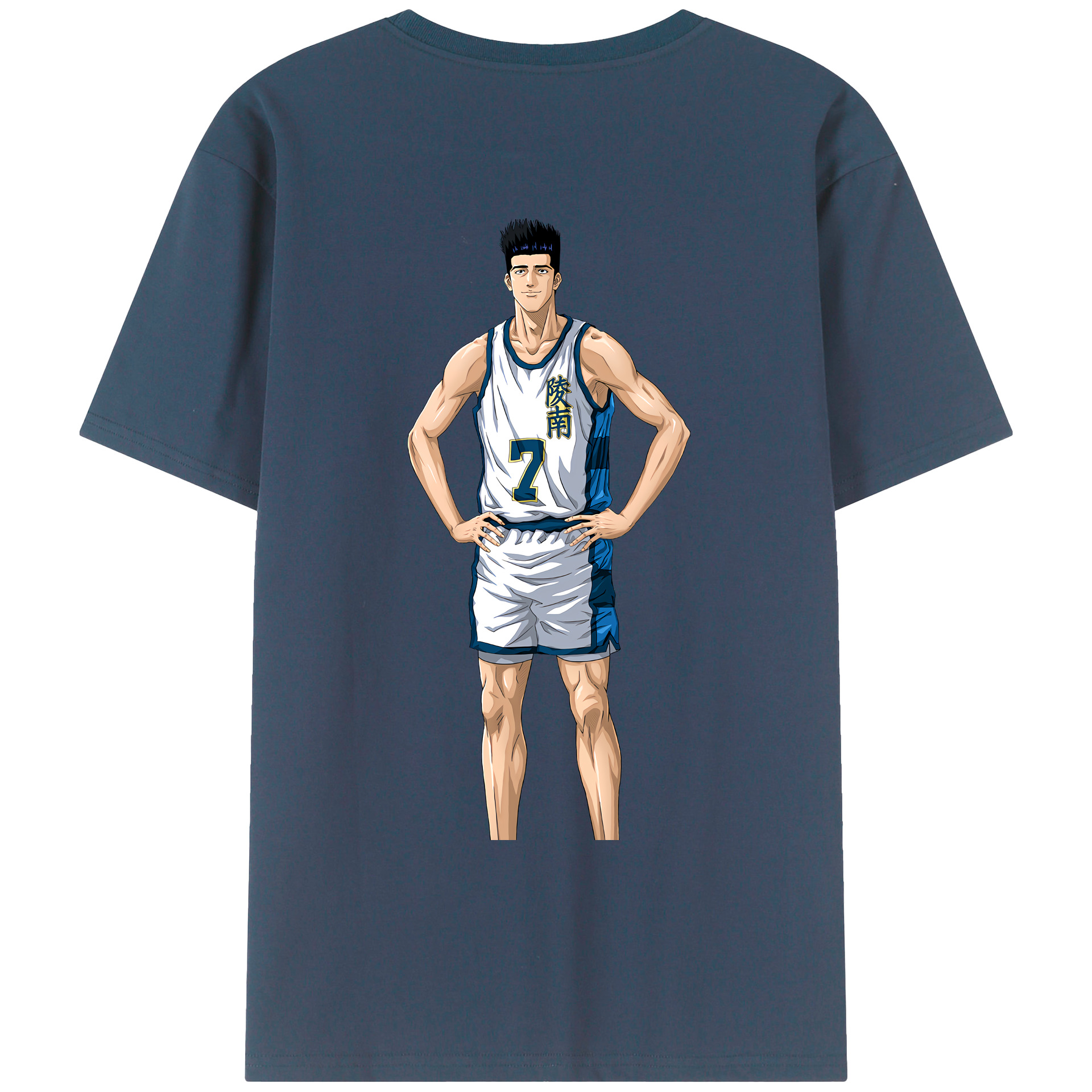 （画像用） SLAM DUNK／スラムダンク 綿100％ メンズ半袖Tシャツ（バックプリント） 通気性