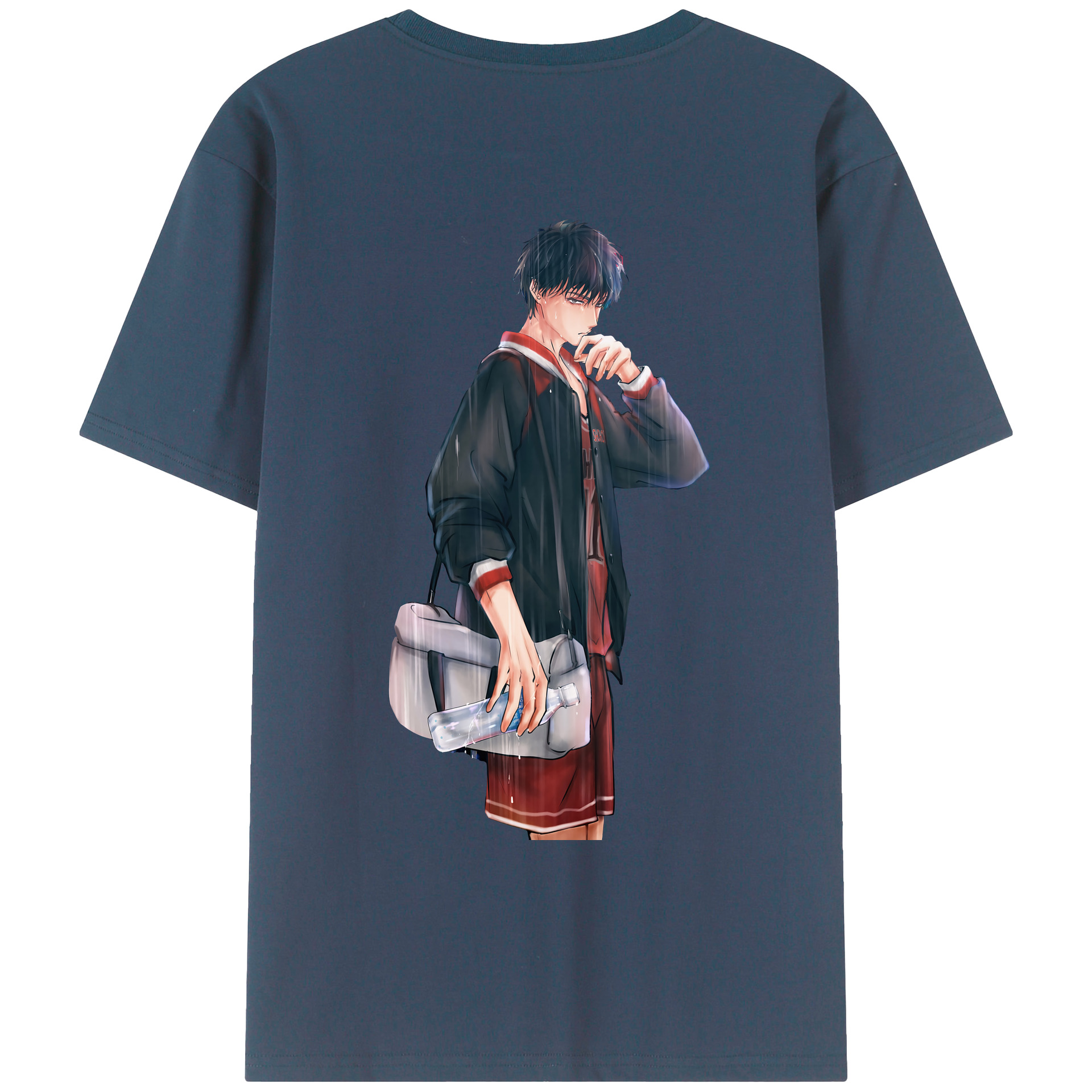 （画像用） SLAM DUNK／スラムダンク 綿100％ メンズ半袖Tシャツ（バックプリント） 通気性