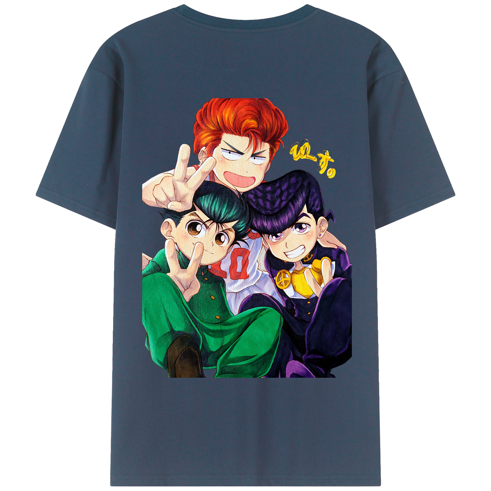 （画像用） SLAM DUNK／スラムダンク 綿100％ メンズ半袖Tシャツ（バックプリント） 通気性