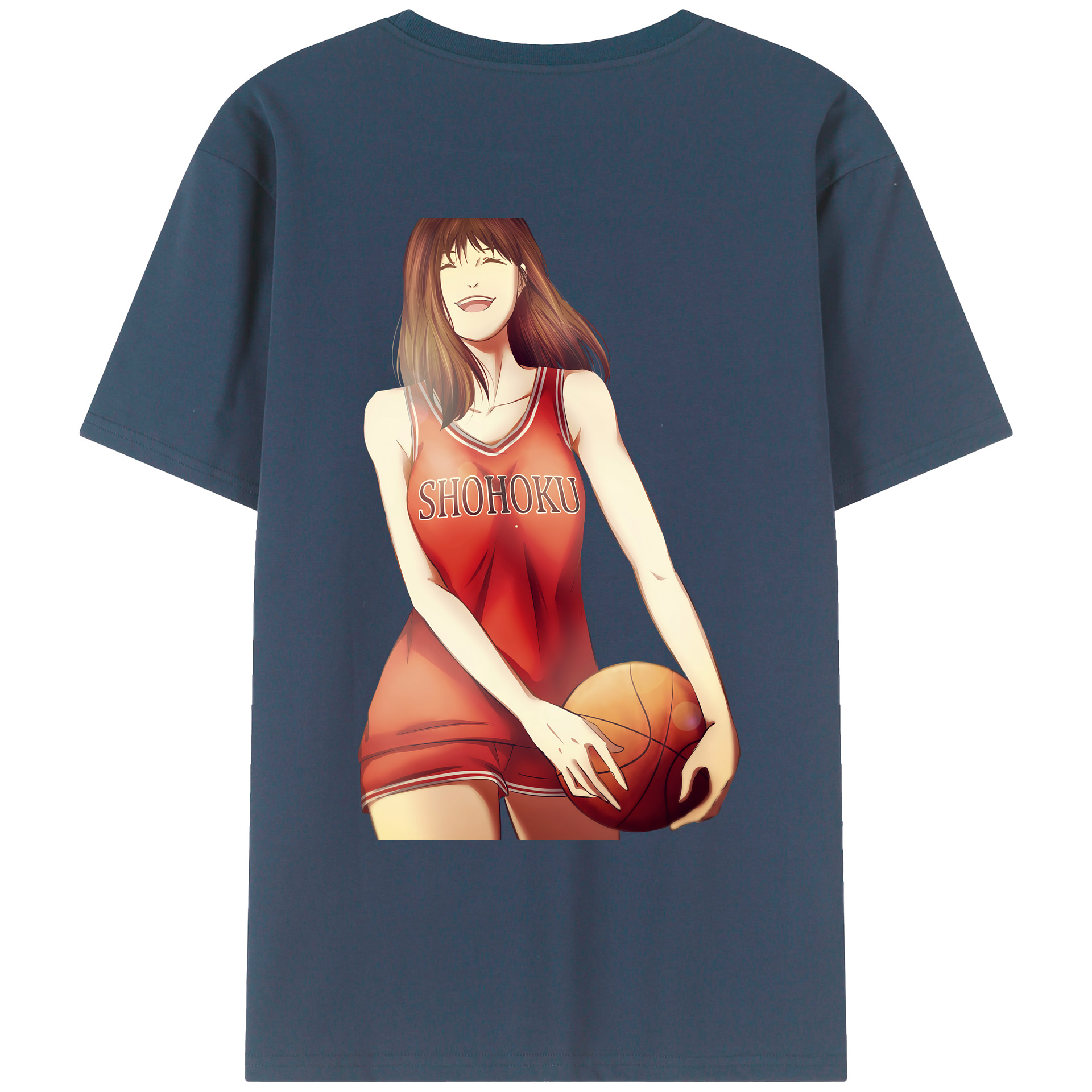 （画像用） SLAM DUNK／スラムダンク 綿100％ メンズ半袖Tシャツ（バックプリント） 通気性