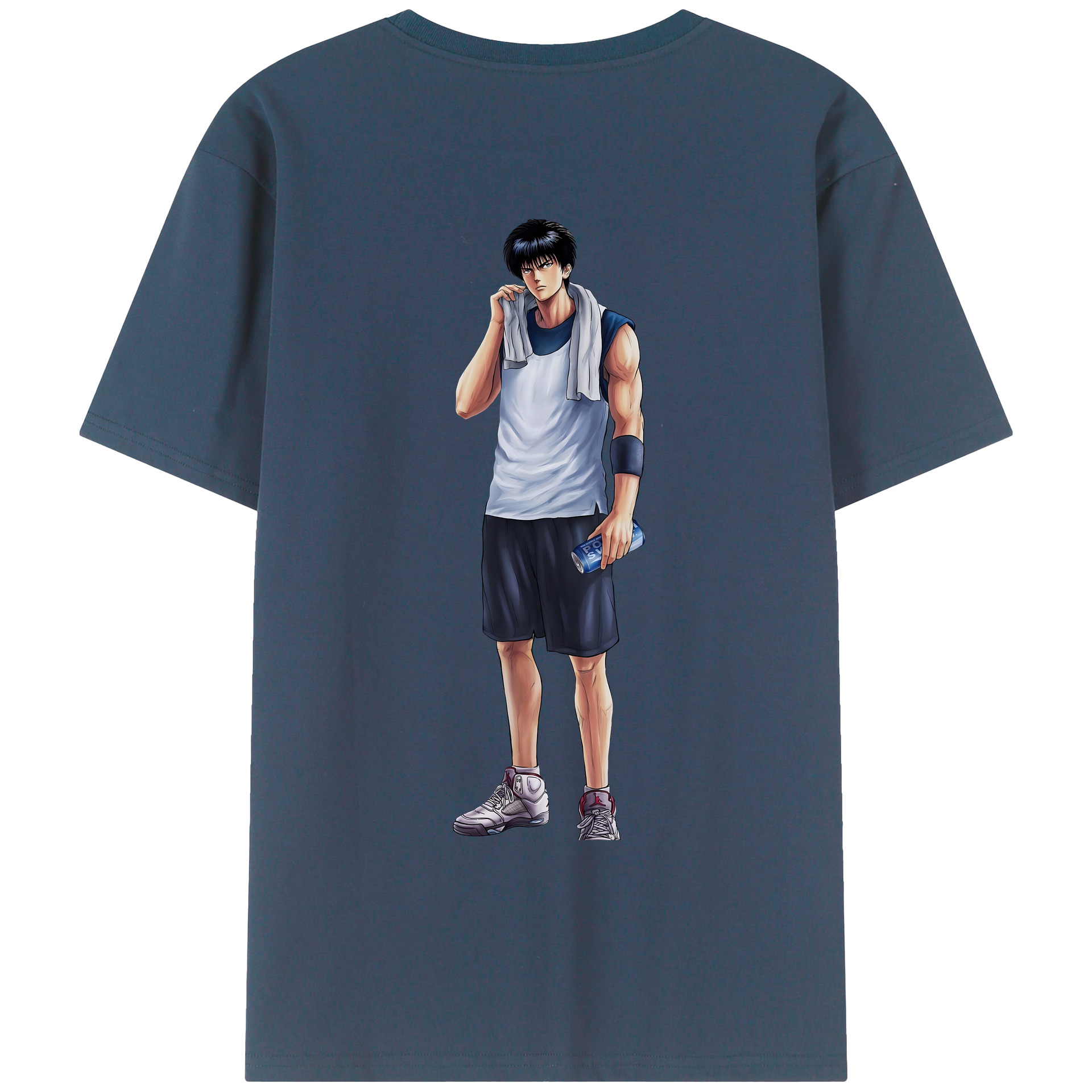 （画像用） SLAM DUNK／スラムダンク 綿100％ メンズ半袖Tシャツ（バックプリント） 通気性