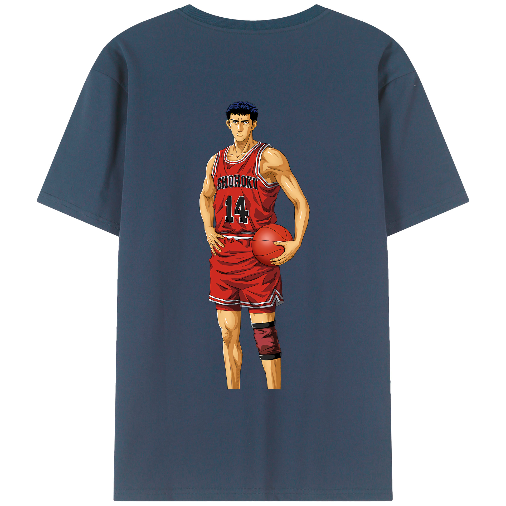 （画像用） SLAM DUNK／スラムダンク 綿100％ メンズ半袖Tシャツ（バックプリント） 通気性