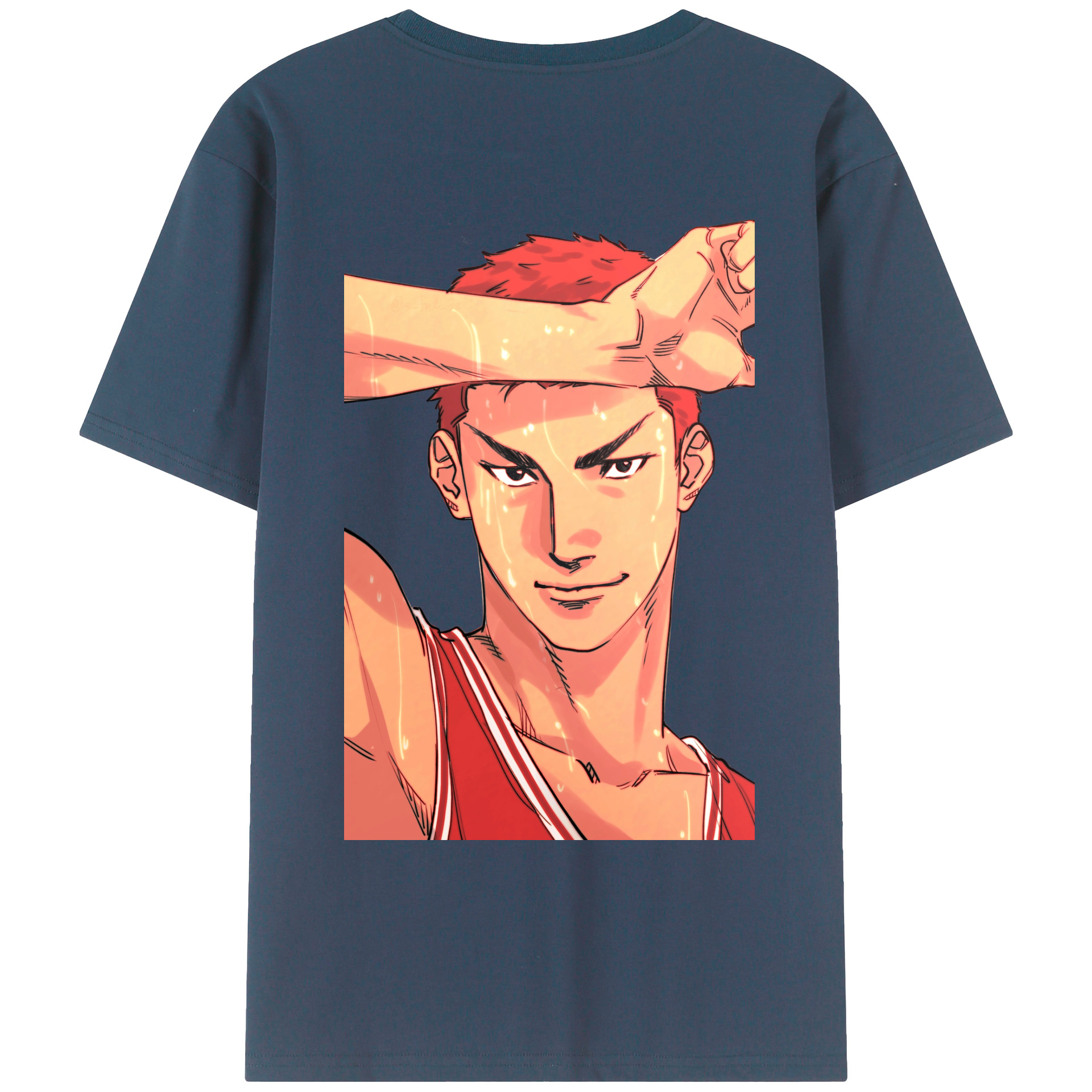 （画像用） SLAM DUNK／スラムダンク 綿100％ メンズ半袖Tシャツ（バックプリント） 通気性