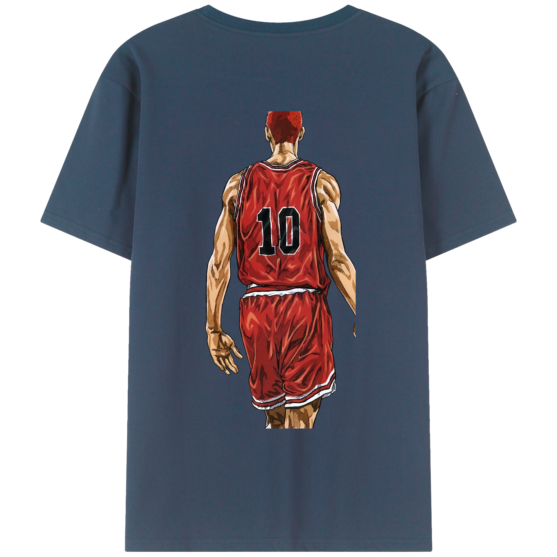（画像用） SLAM DUNK／スラムダンク 綿100％ メンズ半袖Tシャツ（バックプリント） 通気性