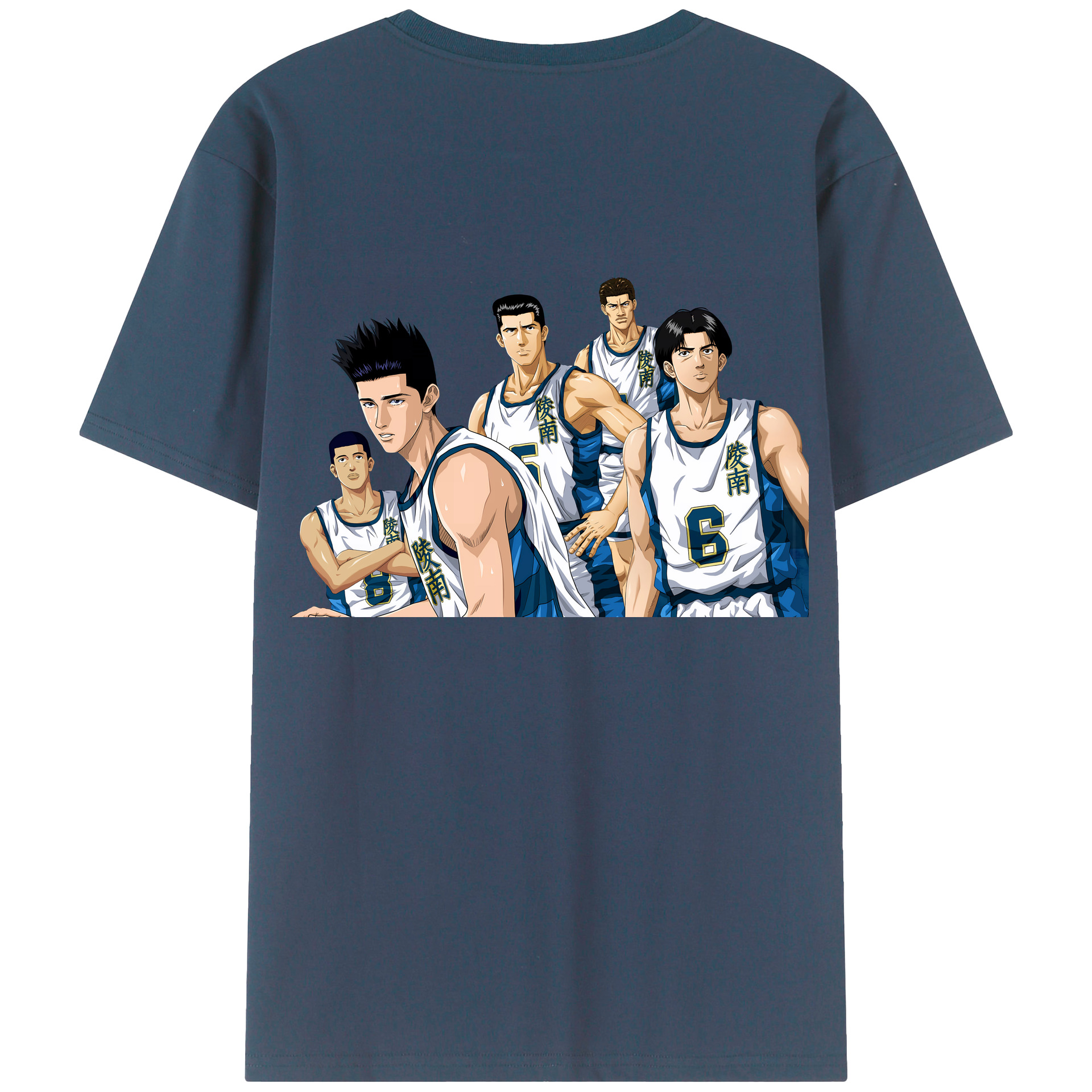 （画像用） SLAM DUNK／スラムダンク 綿100％ メンズ半袖Tシャツ（バックプリント） 通気性