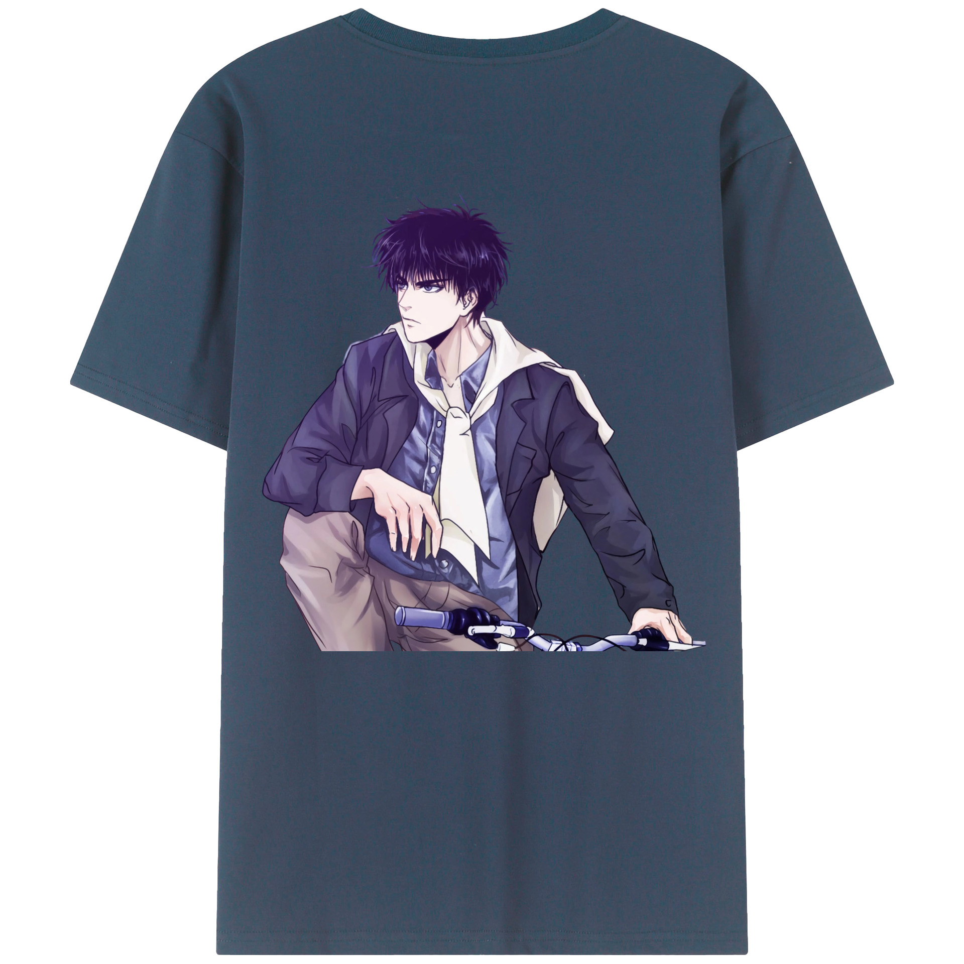 （画像用） SLAM DUNK／スラムダンク 綿100％ メンズ半袖Tシャツ（バックプリント） 通気性
