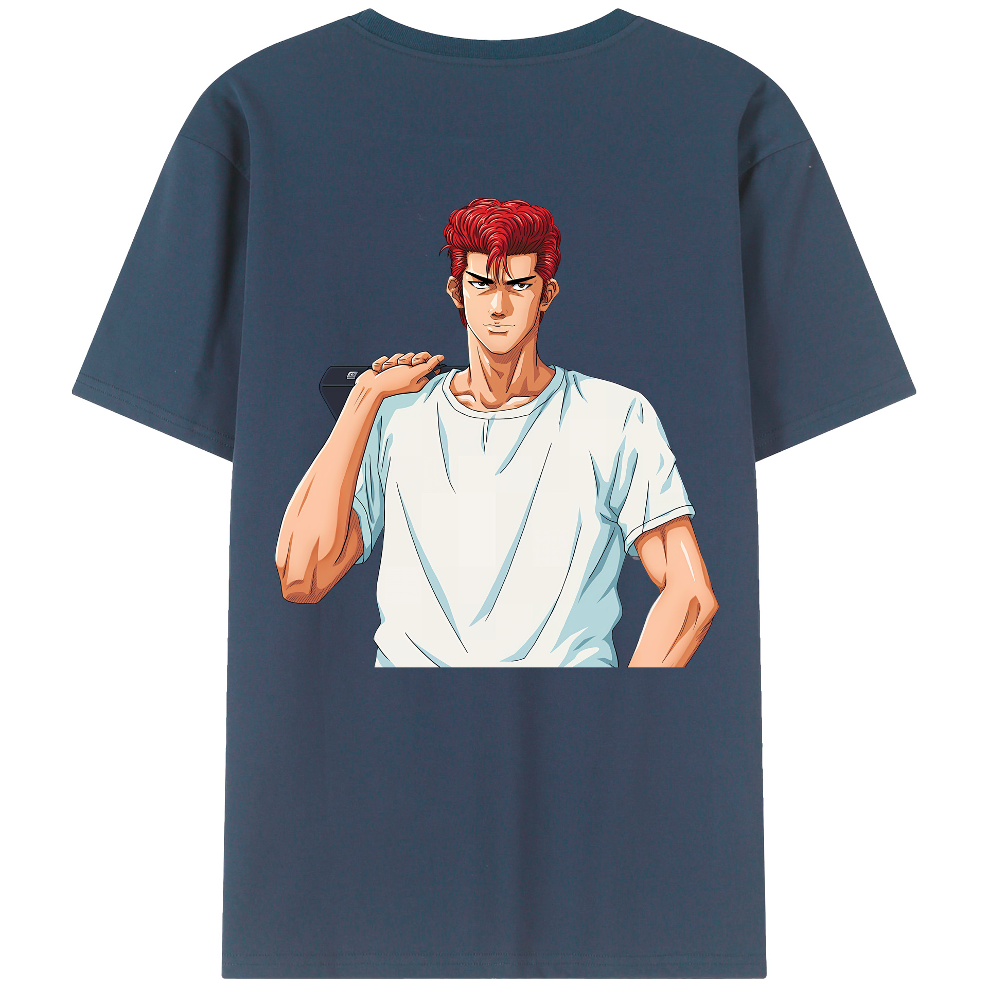 （画像用） SLAM DUNK／スラムダンク 綿100％ メンズ半袖Tシャツ（バックプリント） 通気性