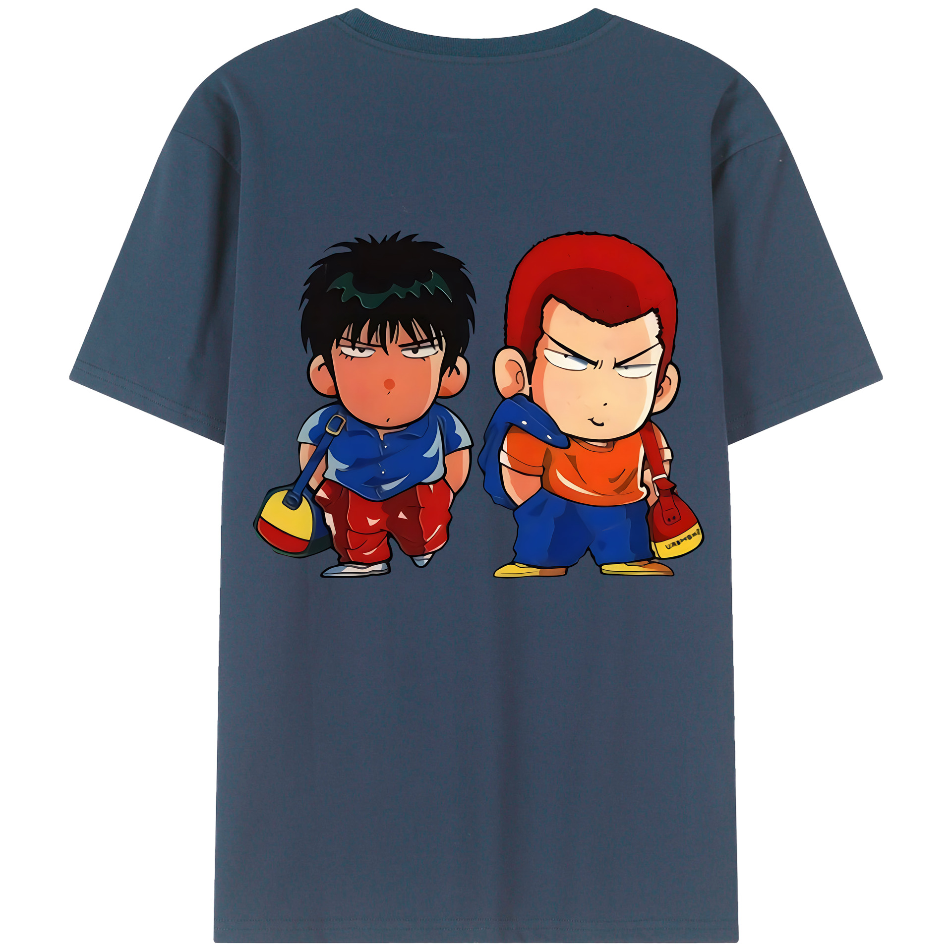 （画像用） SLAM DUNK／スラムダンク 綿100％ メンズ半袖Tシャツ（バックプリント） 通気性
