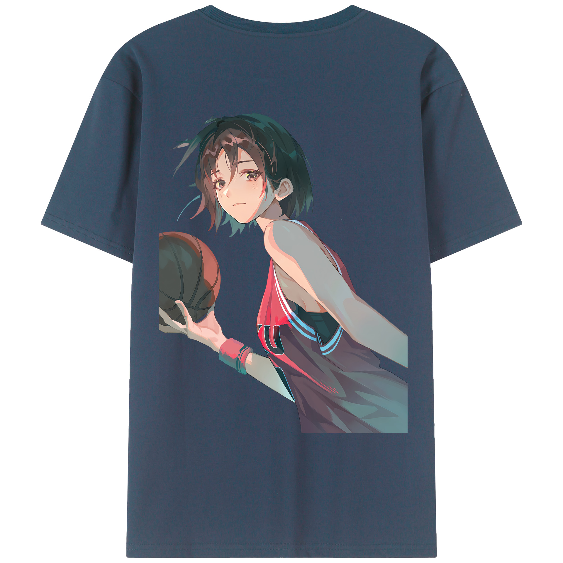 （画像用） SLAM DUNK／スラムダンク 綿100％ メンズ半袖Tシャツ（バックプリント） 通気性