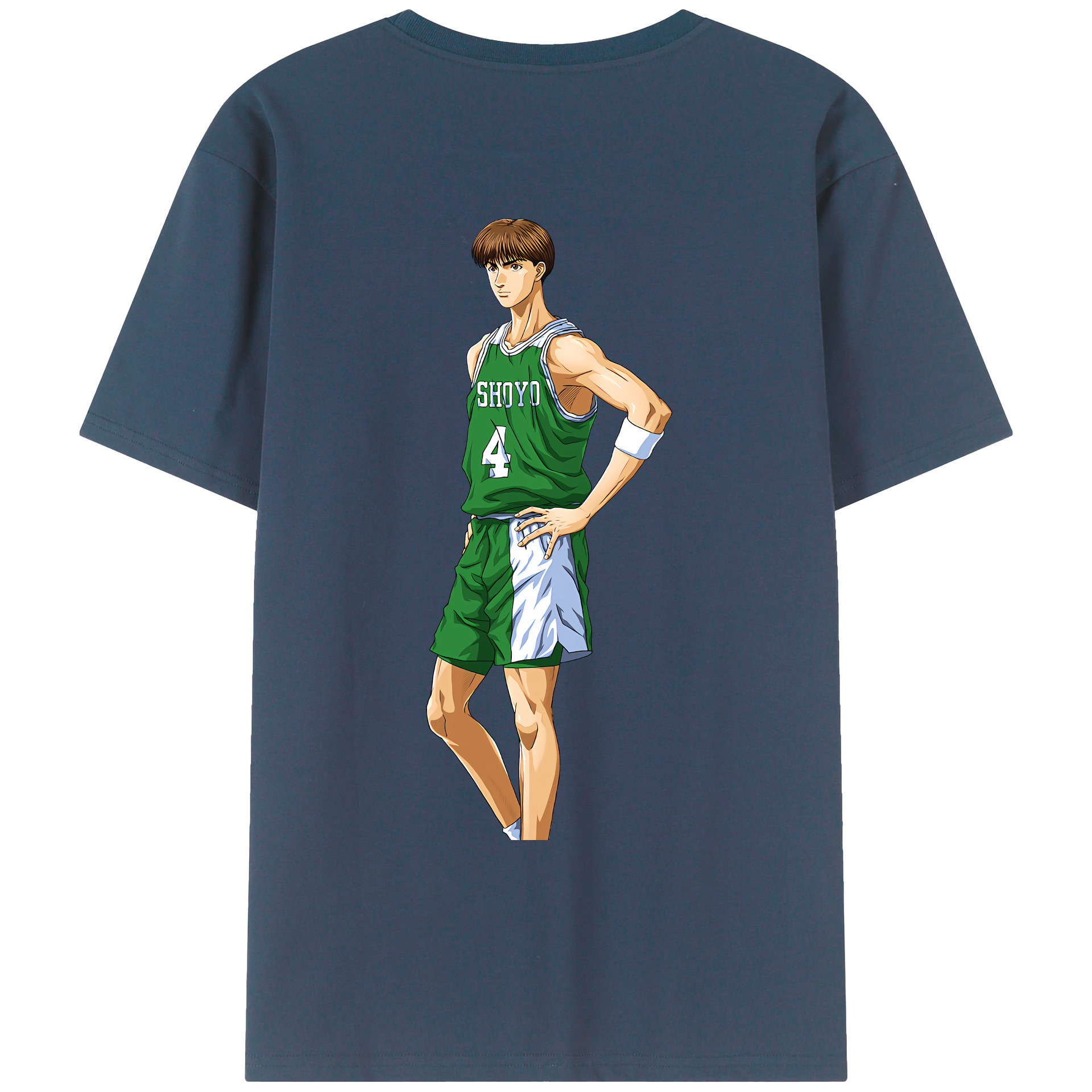 （画像用） SLAM DUNK／スラムダンク 綿100％ メンズ半袖Tシャツ（バックプリント） 通気性