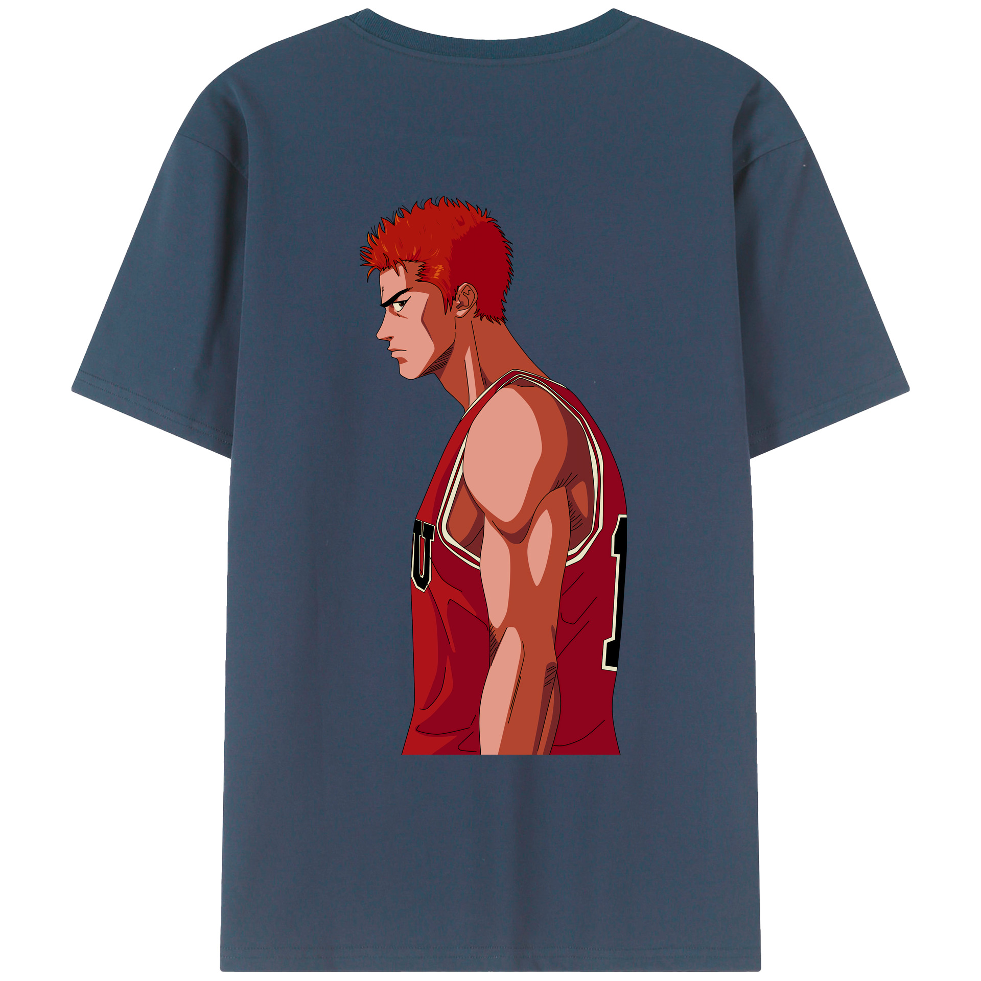 （画像用） SLAM DUNK／スラムダンク 綿100％ メンズ半袖Tシャツ（バックプリント） 通気性