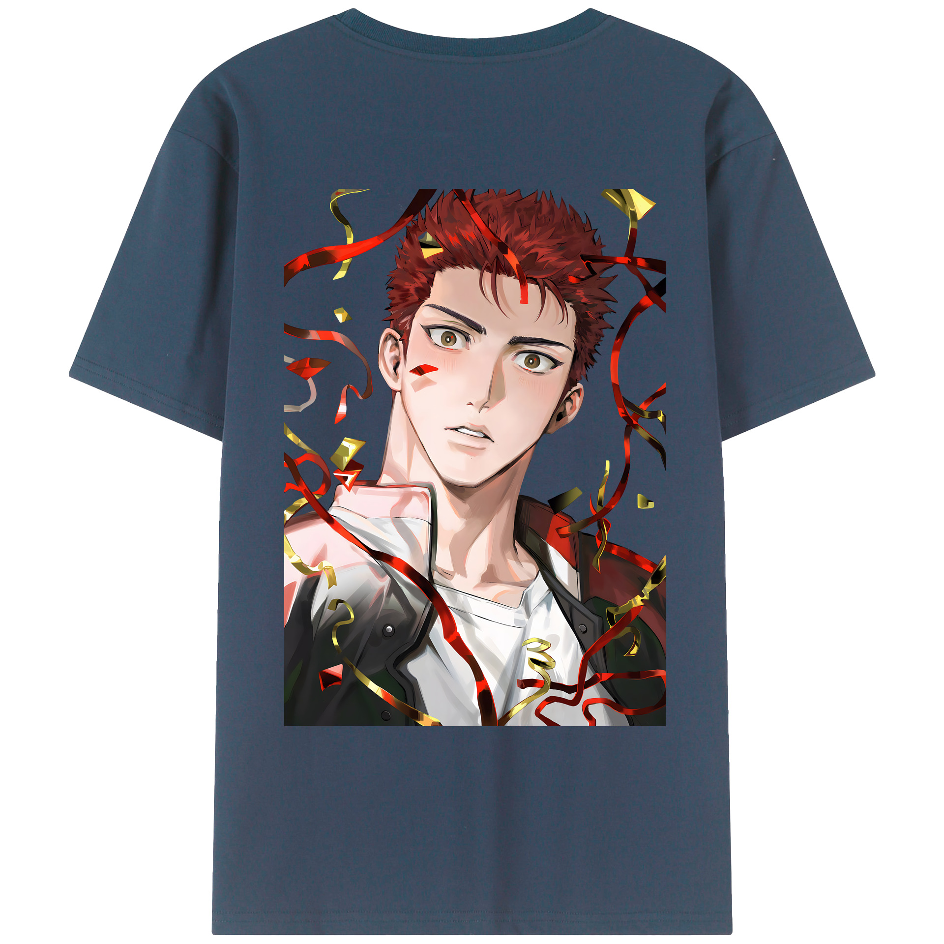 （画像用） SLAM DUNK／スラムダンク 綿100％ メンズ半袖Tシャツ（バックプリント） 通気性