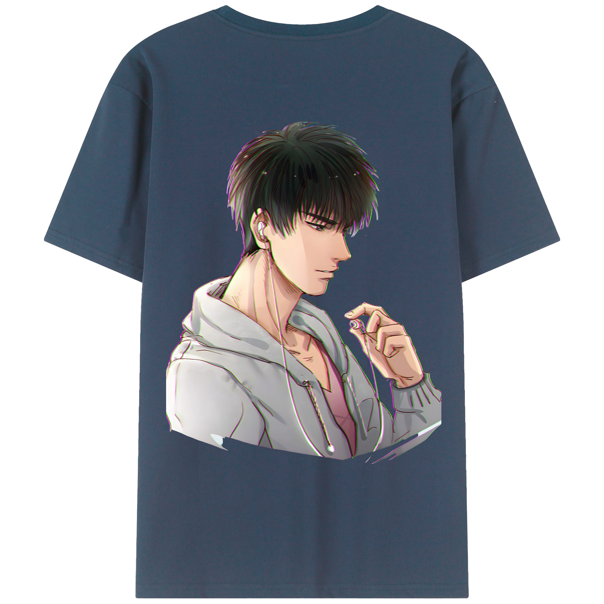 （画像用） SLAM DUNK／スラムダンク 綿100％ メンズ半袖Tシャツ（バックプリント） 通気性
