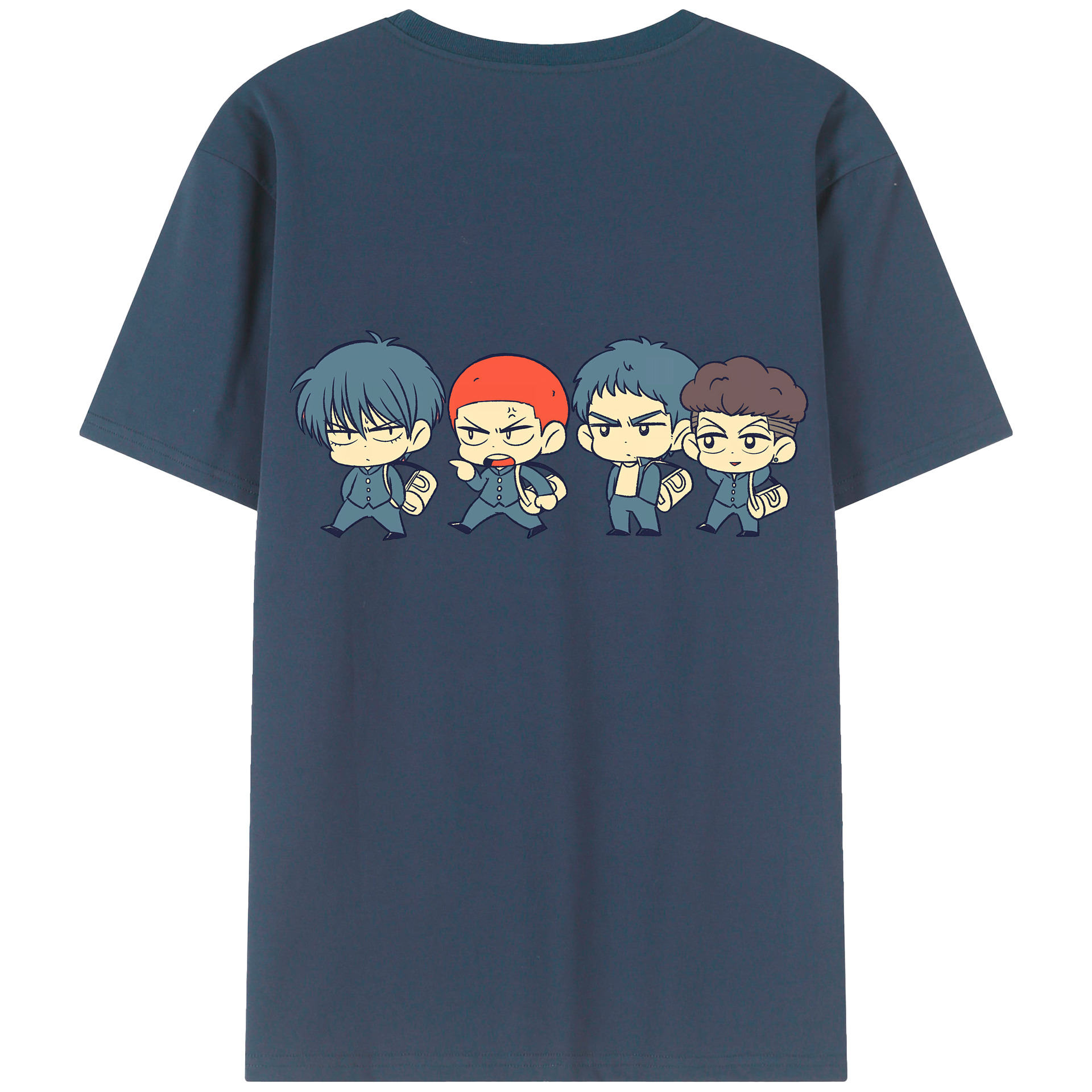 （画像用） SLAM DUNK／スラムダンク 綿100％ メンズ半袖Tシャツ（バックプリント） 通気性