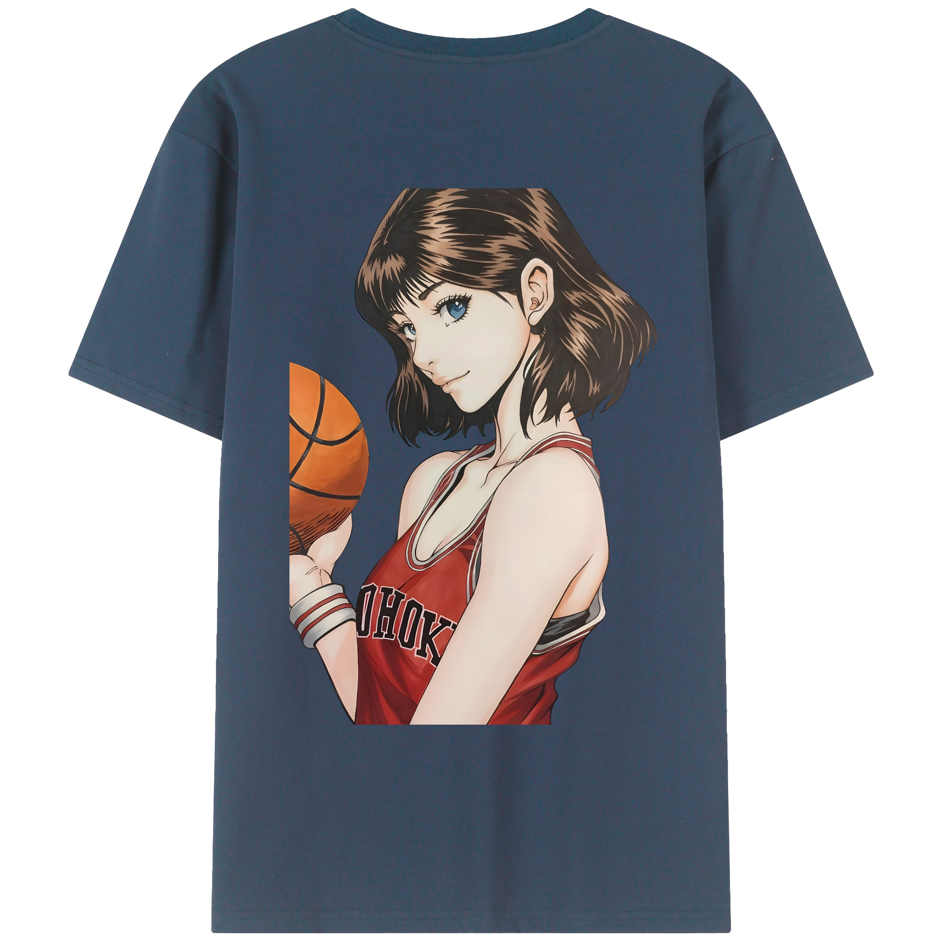 （画像用） SLAM DUNK／スラムダンク 綿100％ メンズ半袖Tシャツ（バックプリント） 通気性