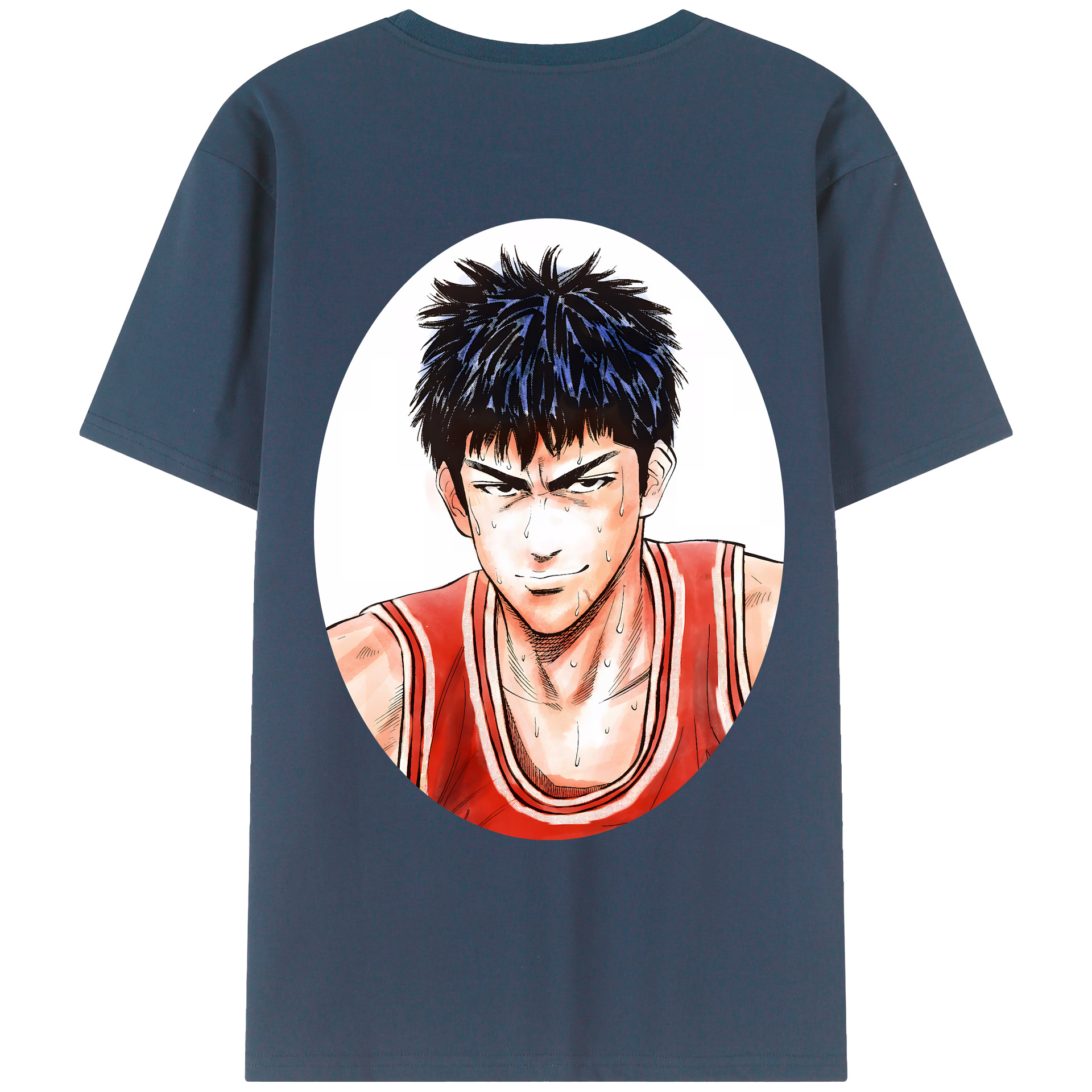 （画像用） SLAM DUNK／スラムダンク 綿100％ メンズ半袖Tシャツ（バックプリント） 通気性