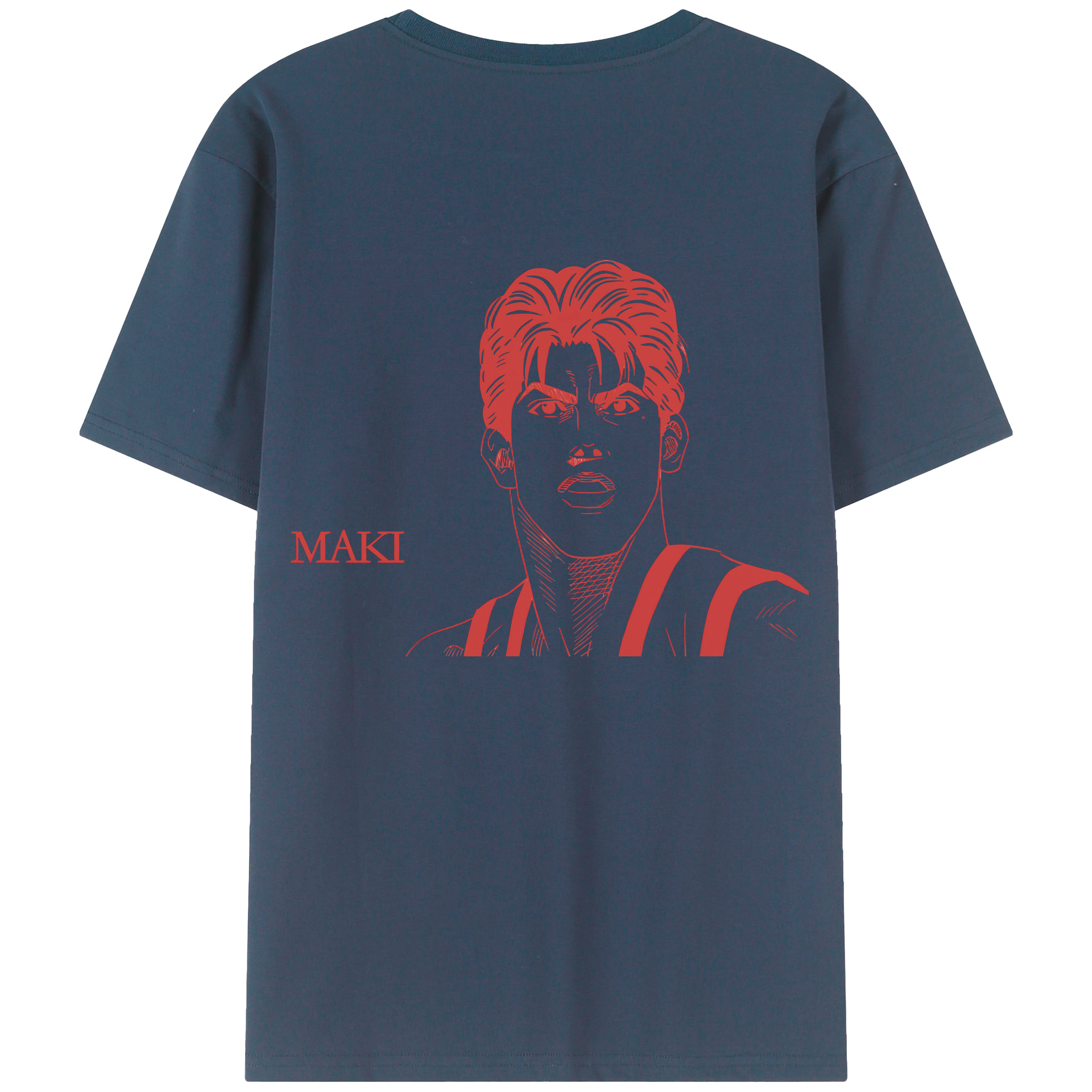 （画像用） SLAM DUNK／スラムダンク 綿100％ メンズ半袖Tシャツ（バックプリント） 通気性
