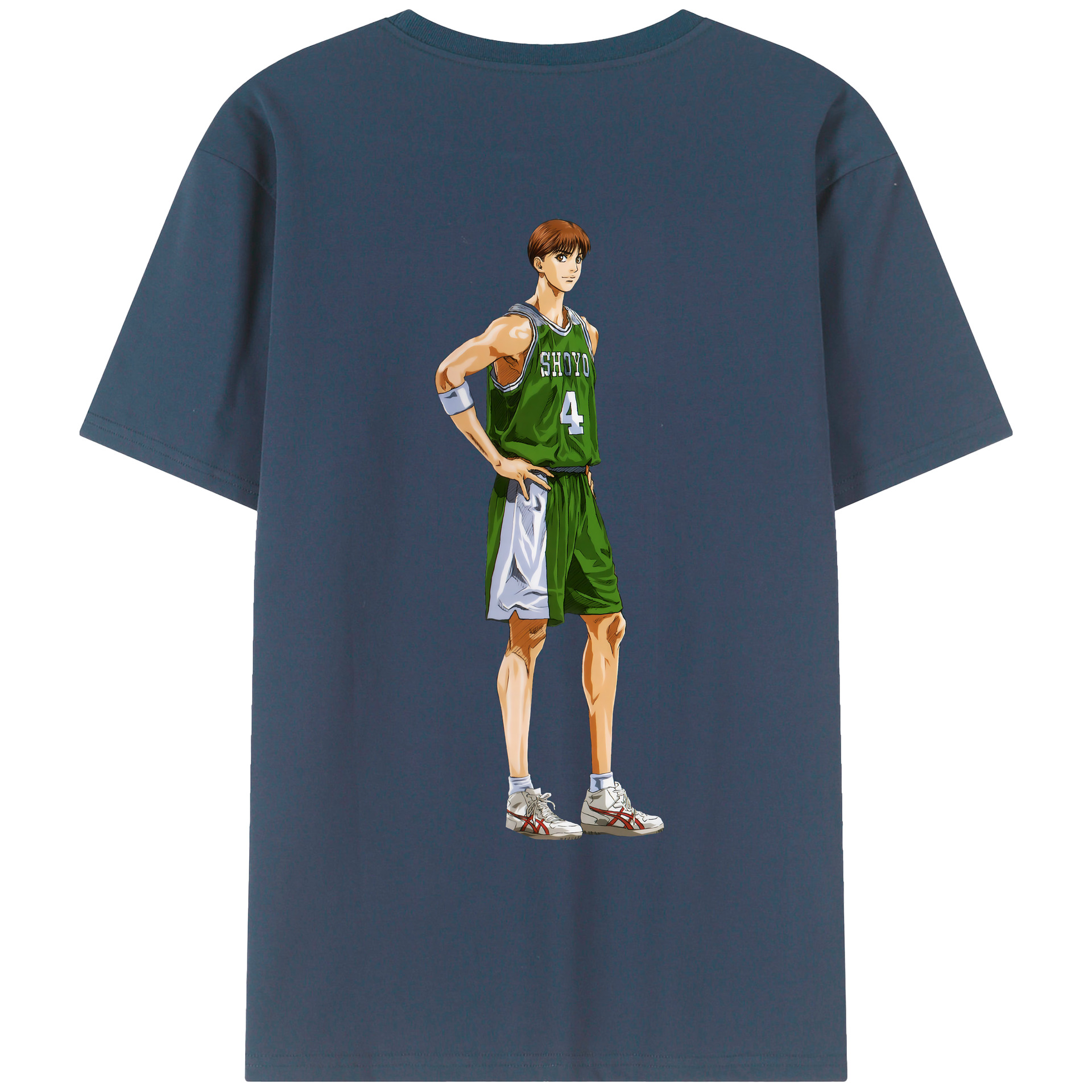 （画像用） SLAM DUNK／スラムダンク 綿100％ メンズ半袖Tシャツ（バックプリント） 通気性