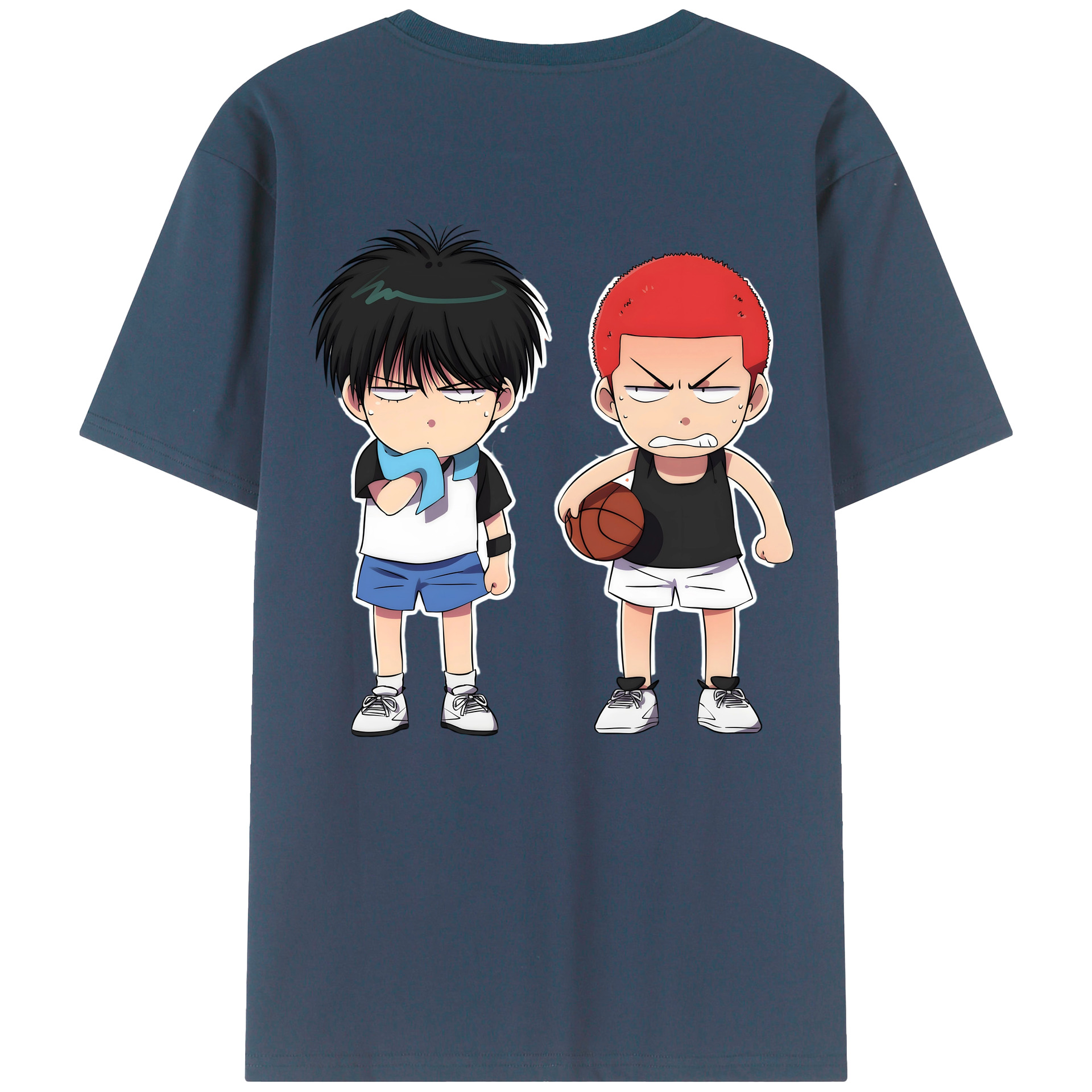 （画像用） SLAM DUNK／スラムダンク 綿100％ メンズ半袖Tシャツ（バックプリント） 通気性