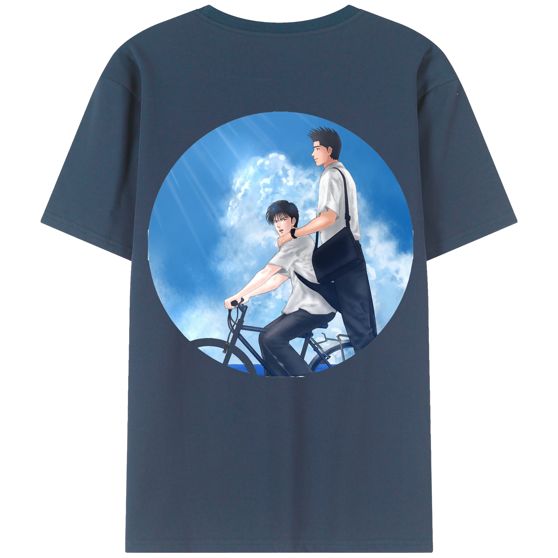 （画像用） SLAM DUNK／スラムダンク 綿100％ メンズ半袖Tシャツ（バックプリント） 通気性