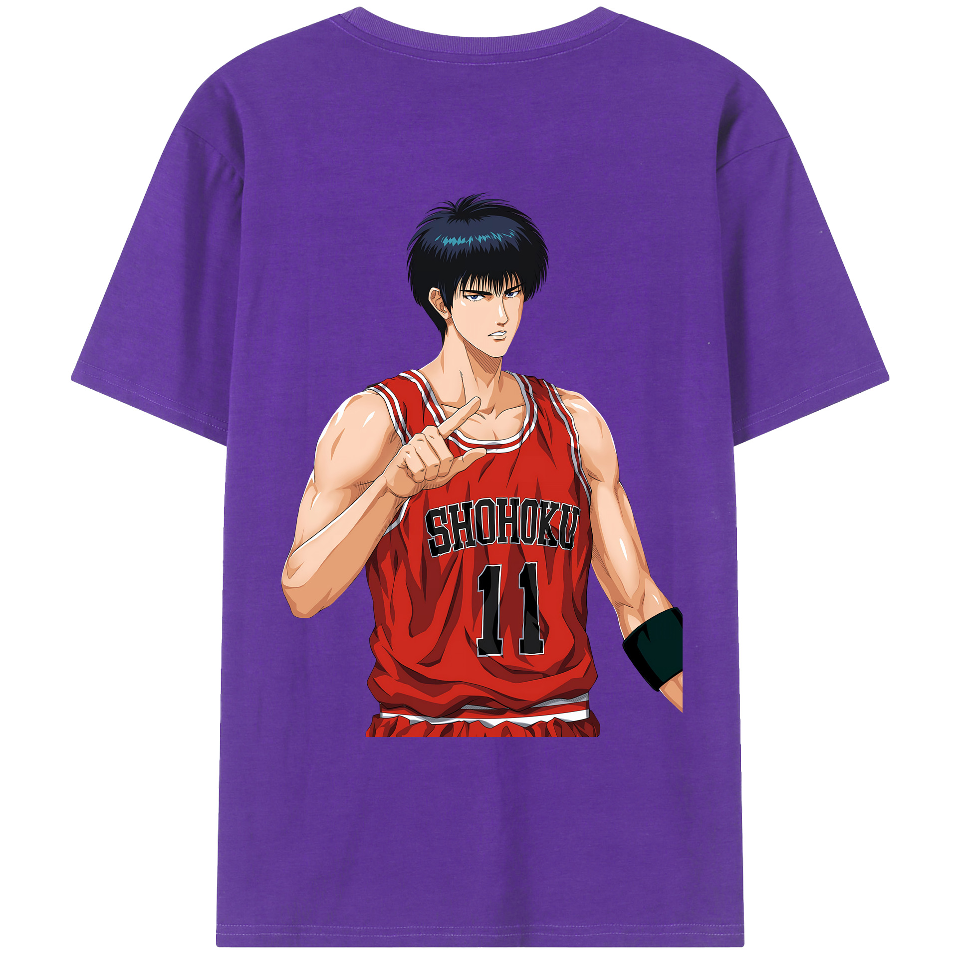 （画像用） SLAM DUNK／スラムダンク 綿100％ メンズ半袖Tシャツ（バックプリント） 通気性