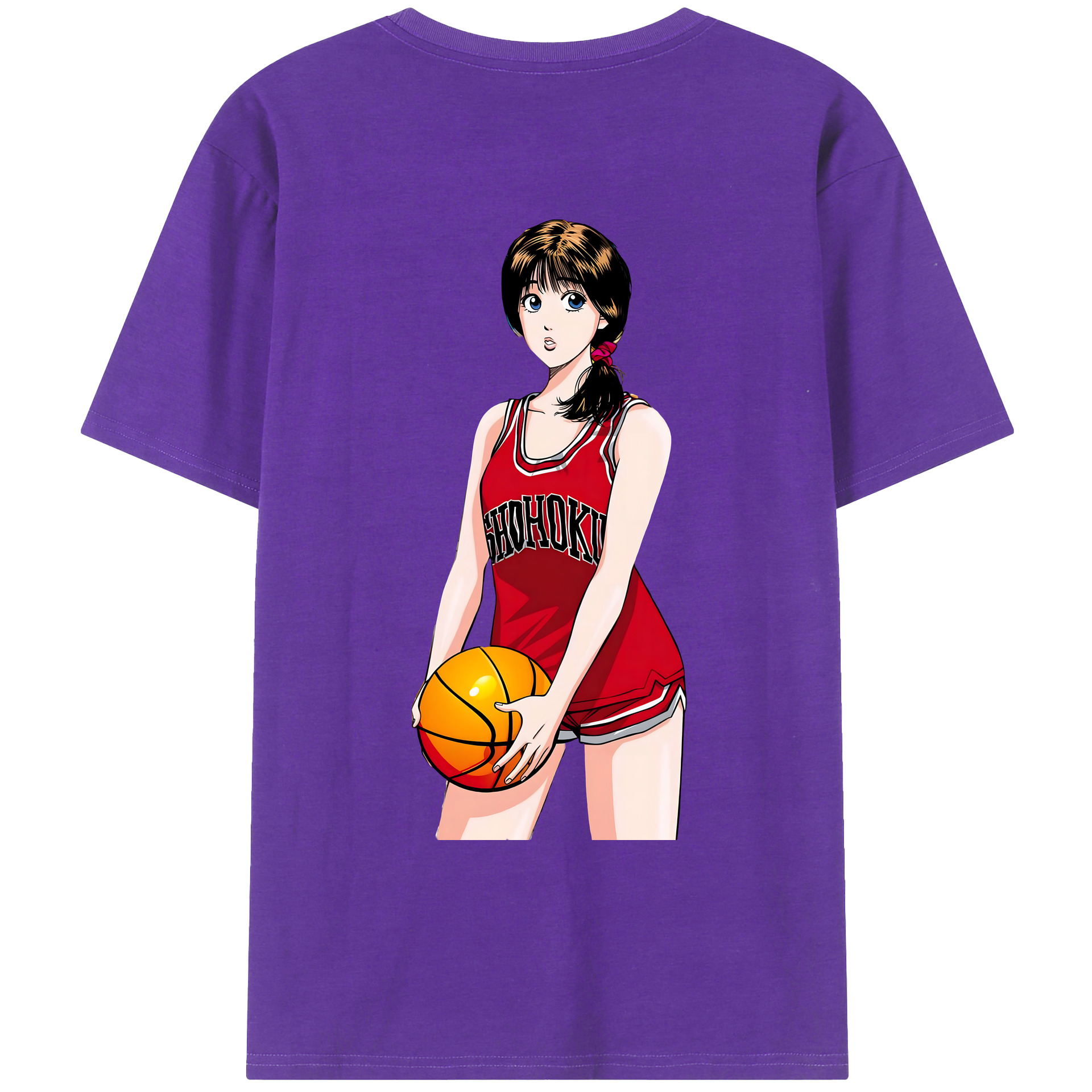（画像用） SLAM DUNK／スラムダンク 綿100％ メンズ半袖Tシャツ（バックプリント） 通気性