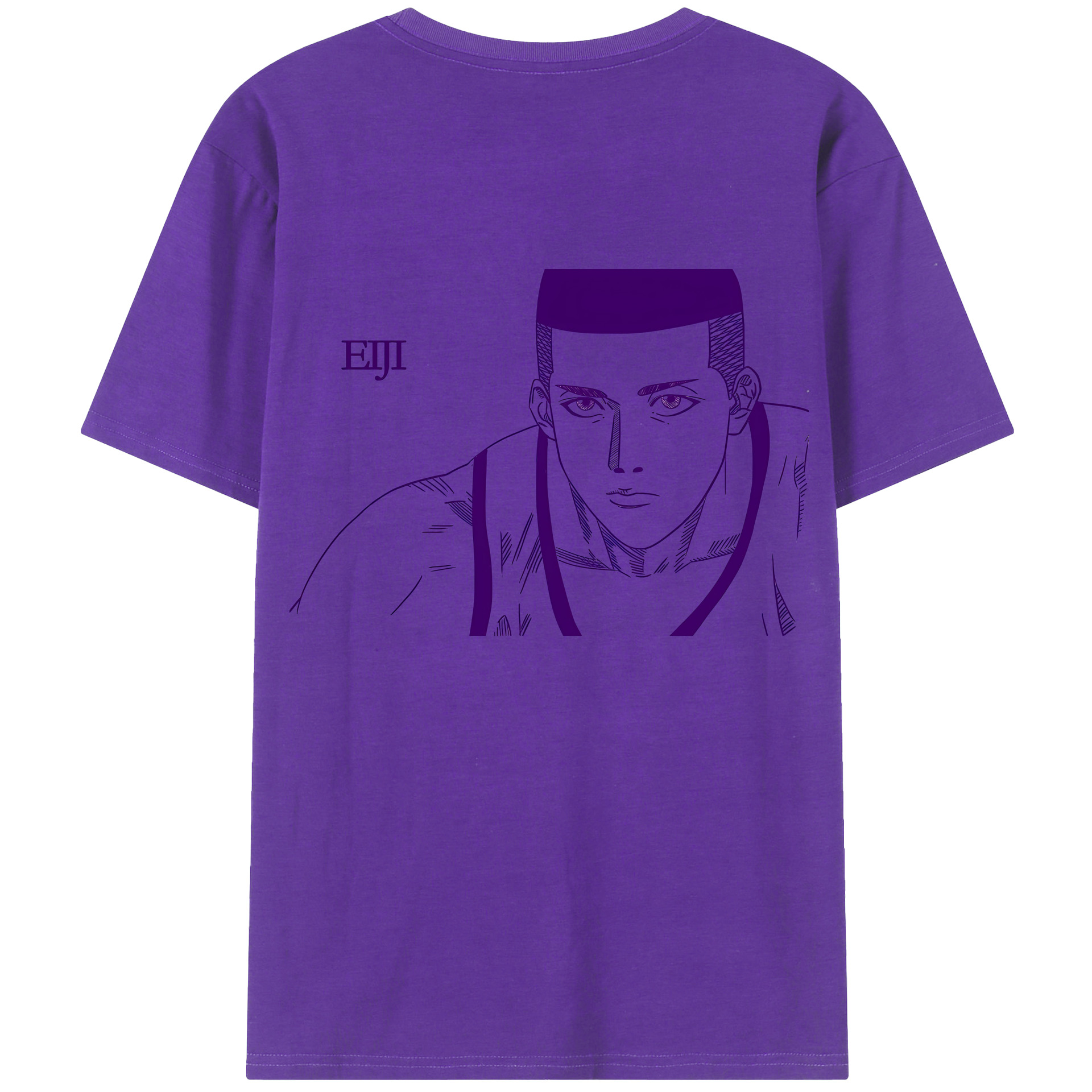 （画像用） SLAM DUNK／スラムダンク 綿100％ メンズ半袖Tシャツ（バックプリント） 通気性